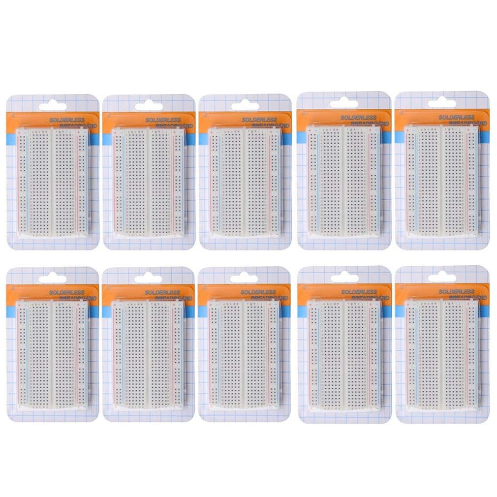 FELIXLEO Schneideunterlage 10pcs 400 Ties Mini Solderless Breadboard Universal Prototyping