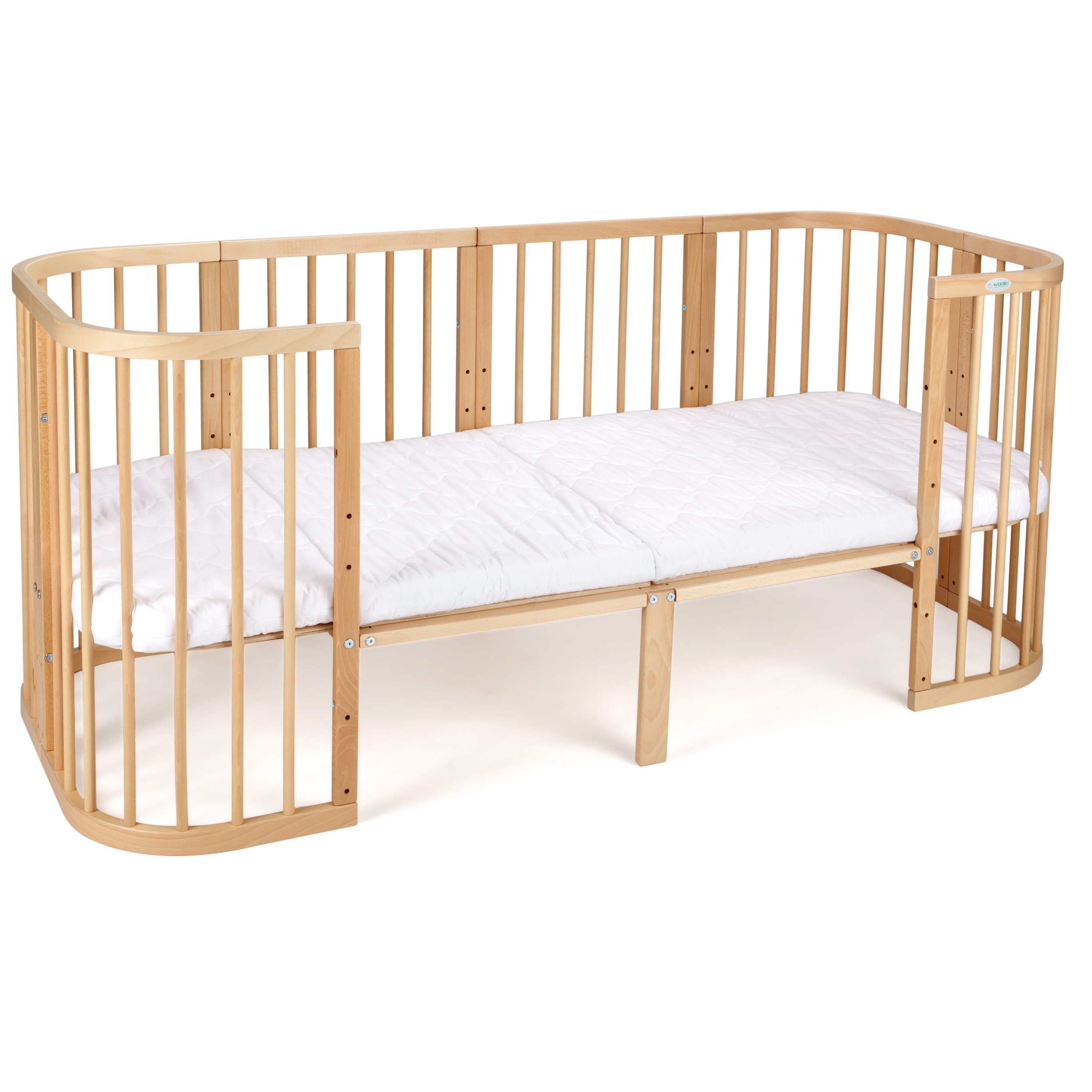 Babybett Erweiterung auf 174cm passend für 7in1 Babybett, KEIN BETT, Natur
