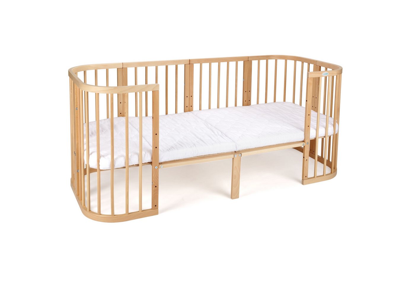 Waldin Babybett Erweiterung auf 174cm für 7in1 Babybett, KEIN BETT, Natur