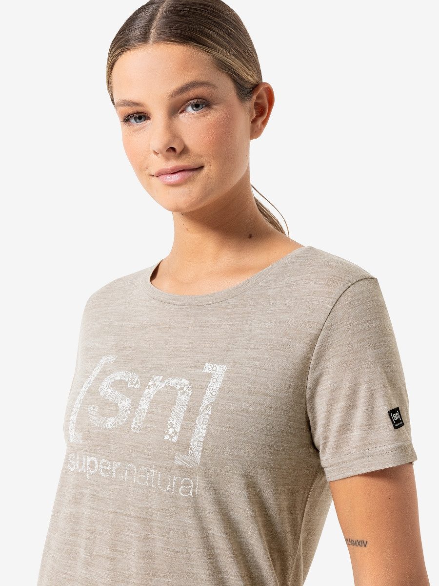 SUPER.NATURAL T-Shirt für Damen, Merino ARABESQUE günstig online kaufen