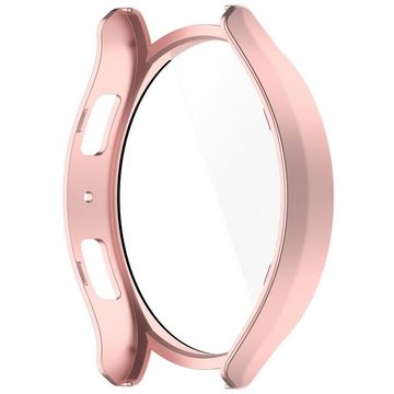 Wigento Smartwatch-Armband Für Samsung Galaxy Watch 6 44mm Integrierte Uhrenschutzhülle Rose Gold