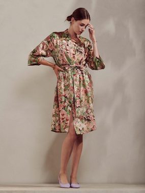 Essenza Kimono Sarai Noleste, Kurzform, Baumwolle, Kimono-Kragen, Gürtel, mit wunderschönem Blumenprint