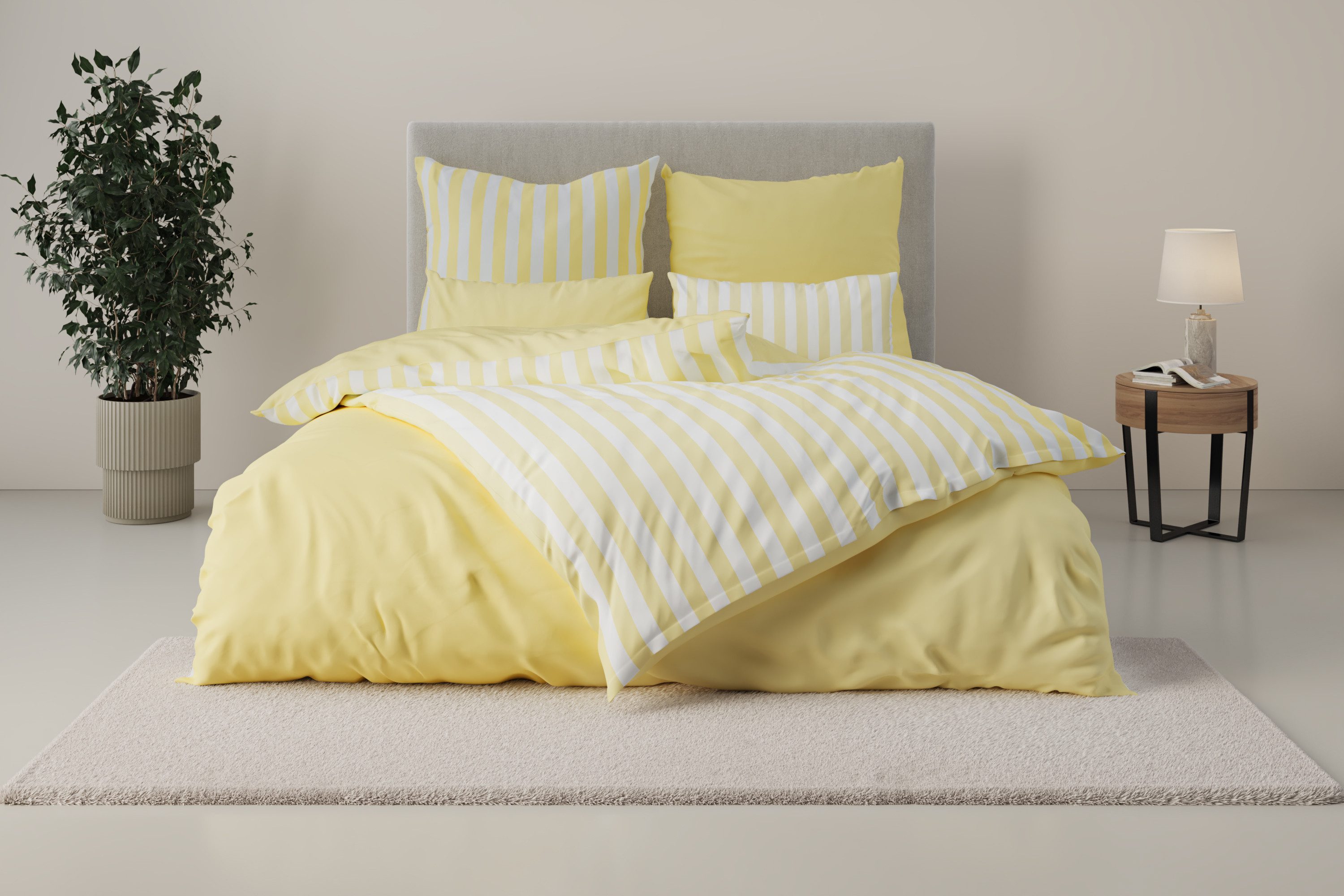 andas Wendebettwäsche Greta, Renforcé, 2 teilig, Bettwäsche mit Streifen in günstig online kaufen