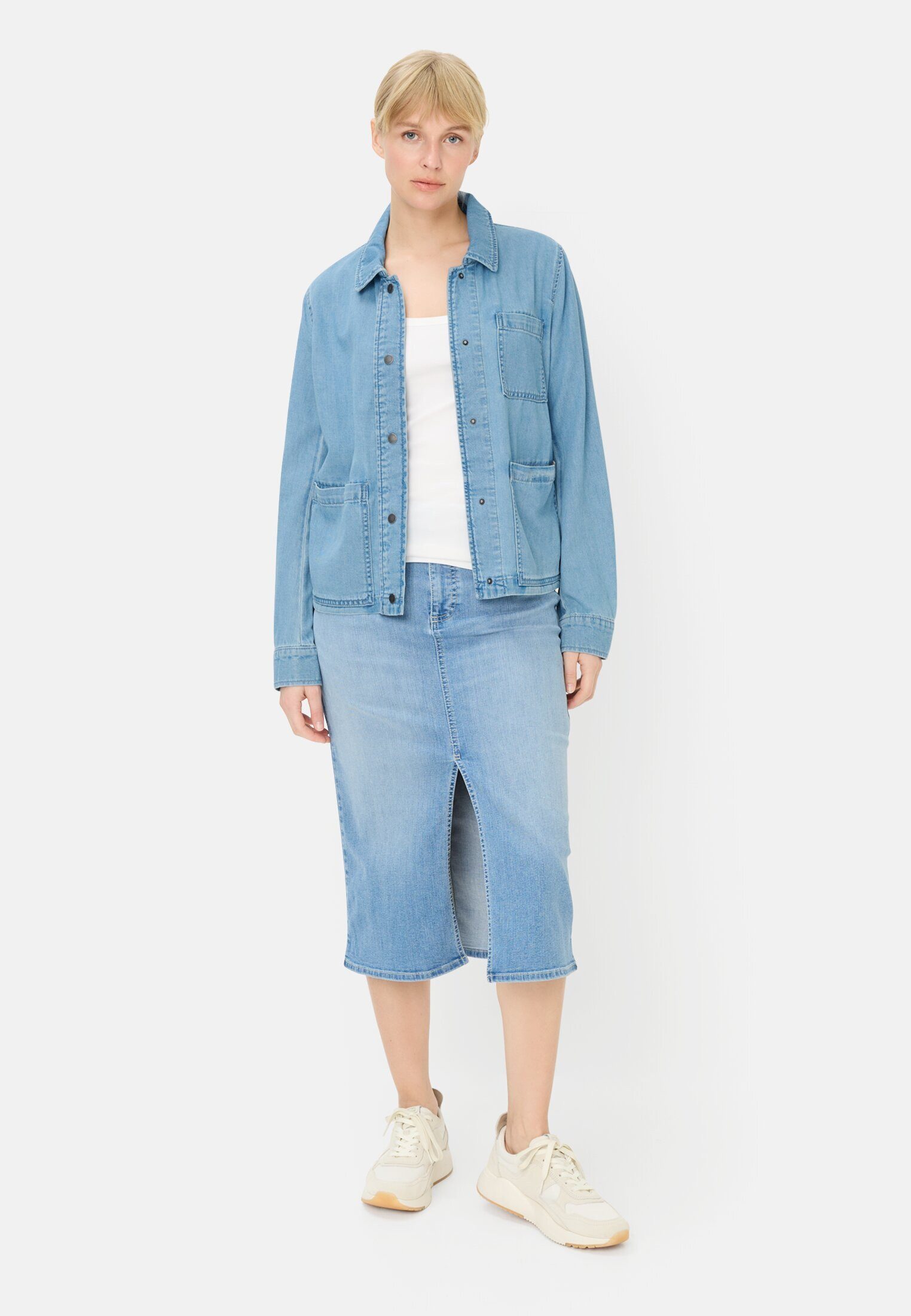 camel active Jeansblazer mit Knopfleiste Langarm