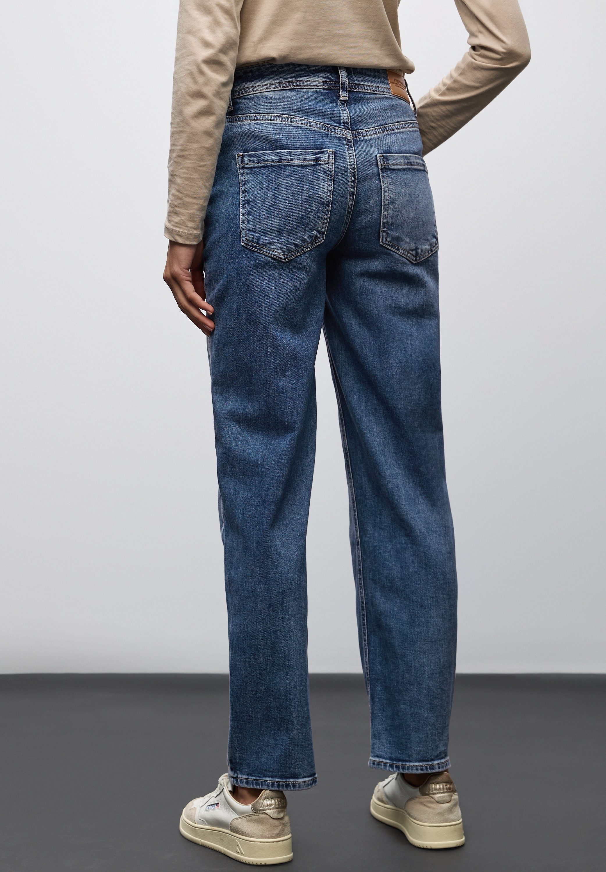 STREET ONE 5-Pocket-Jeans Style Straight Leg mit Gallonstreifen und Stretch günstig online kaufen