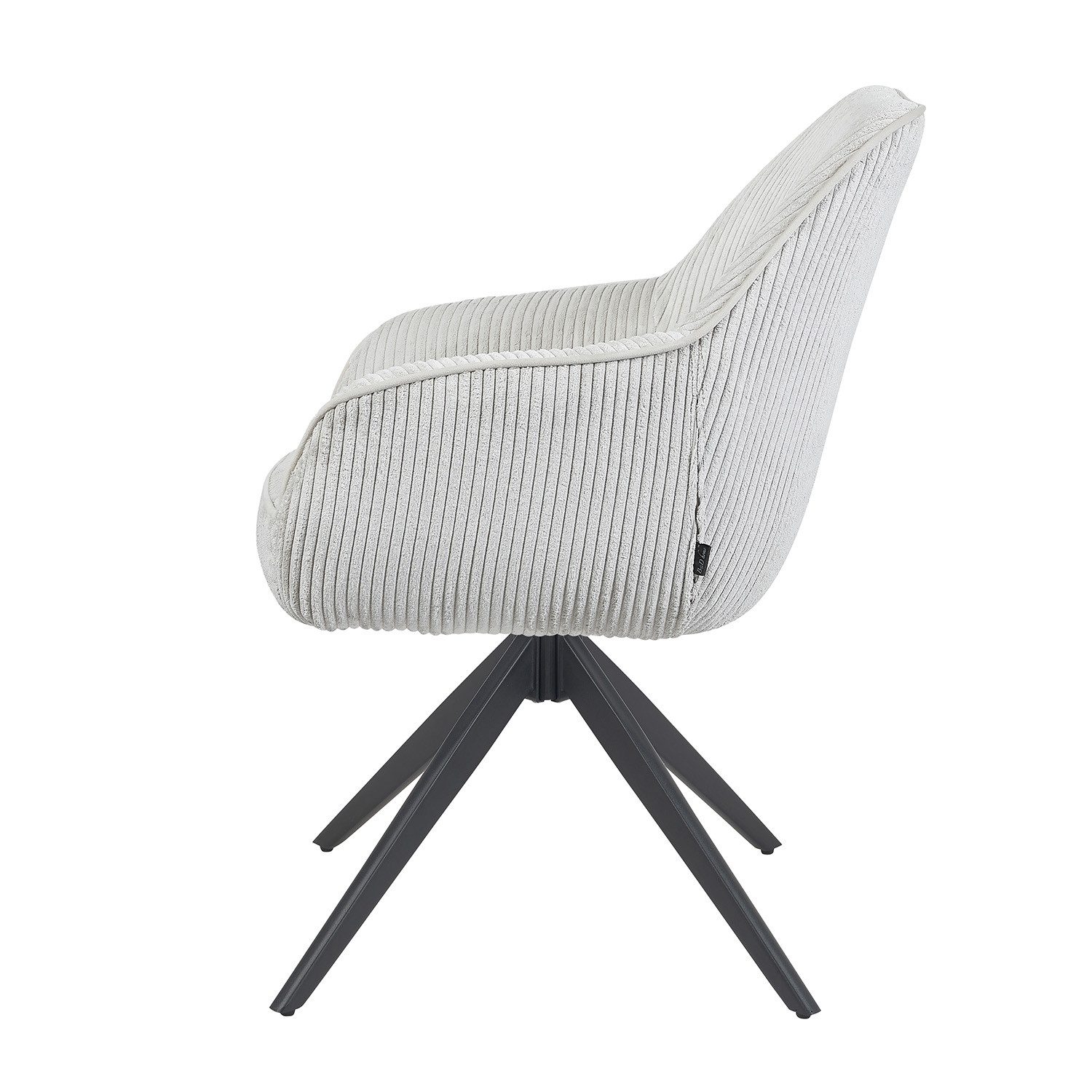 B&D home Polsterstuhl ARVIT (1 St), mit Armlehnen, Taschenfederkern-Sitz, Metallgestell 360° drehbar