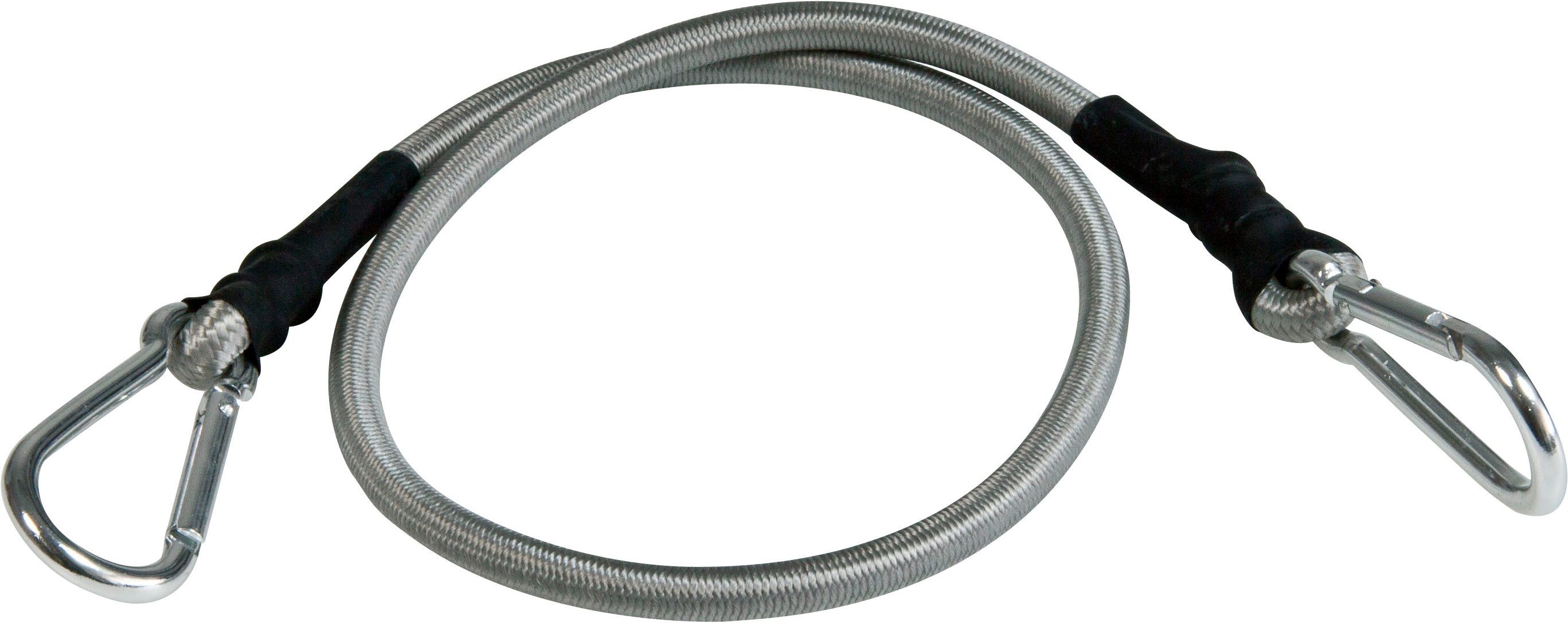 Windhager Seilhaken Expanderseil inkl. Karabinerhaken, 4 Stk., elastisches Spannseil, (Packung, 4-St), zur Transportsicherung und fixieren von Sonnensegel, 70 cm