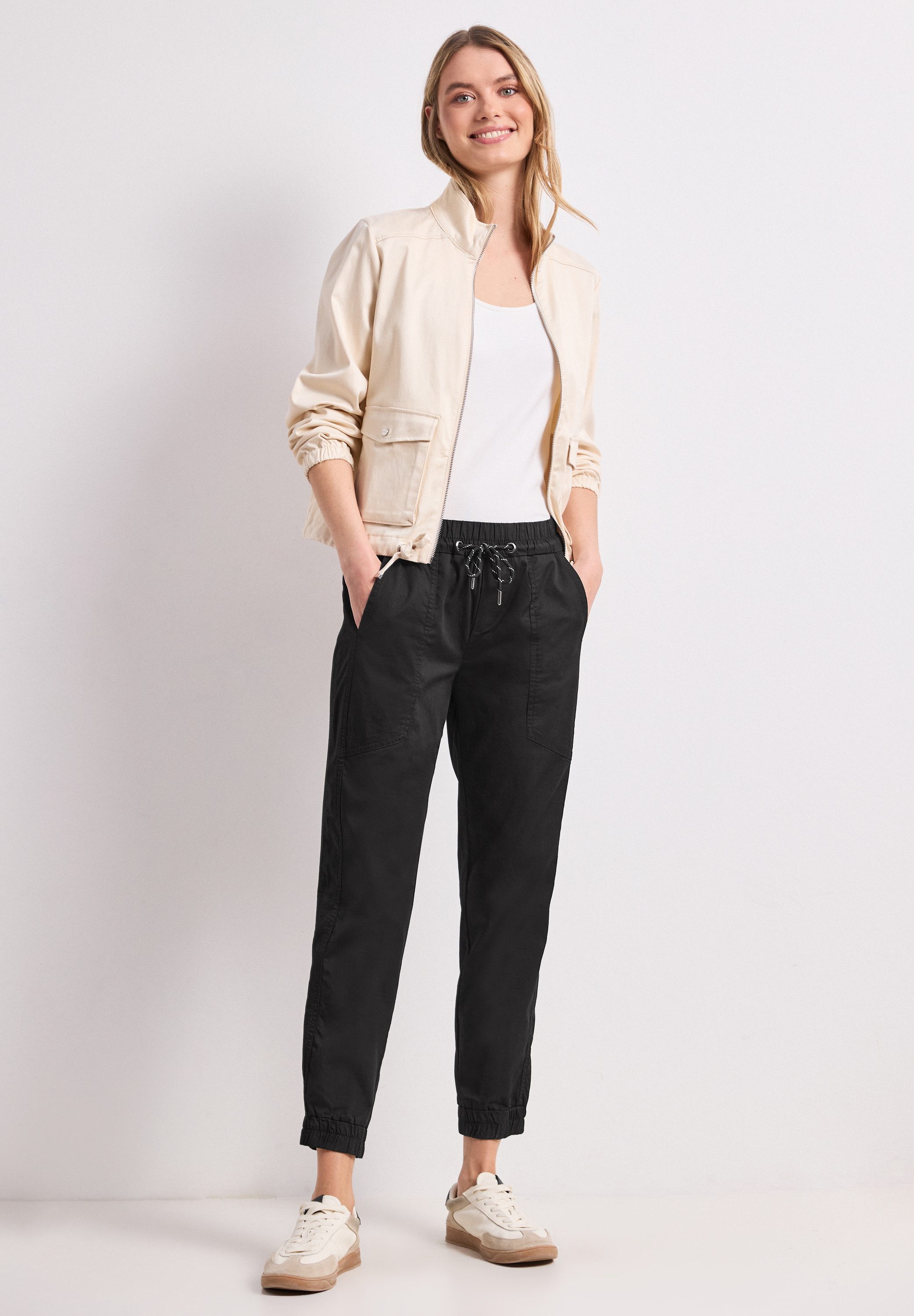 STREET ONE Jogger Pants aus Baumwolle mit Stretchanteil
