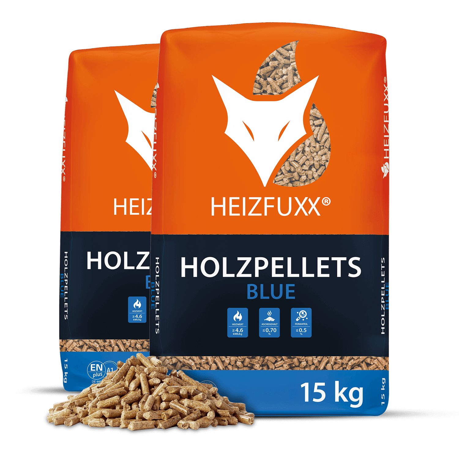 HEIZFUXX Holzpellets Blue, 30 kg, (Palette, 2-St)