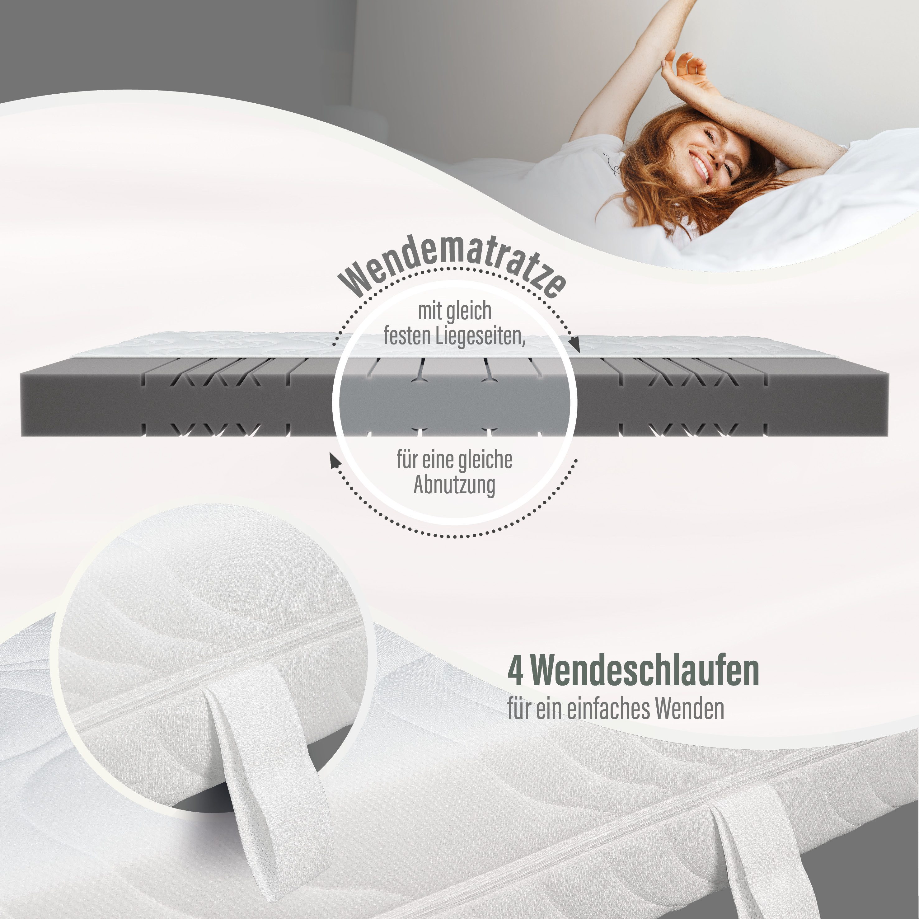 Komfortschaummatratze Marissa, 7 Zonen Matratze 90x200, 140x200 cm & weitere Größen, Beco, 18 cm hoch, ergonomischer Schlaf, getestet in 90x200, H3, Ausgabe 10/2025