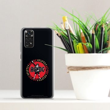 DeinDesign Handyhülle ACDC POWER UP Offizielles Lizenzprodukt ANGUS EMBLEM RED ACDC, Xiaomi Redmi Note 11 Silikon Hülle Bumper Case Handy Schutzhülle