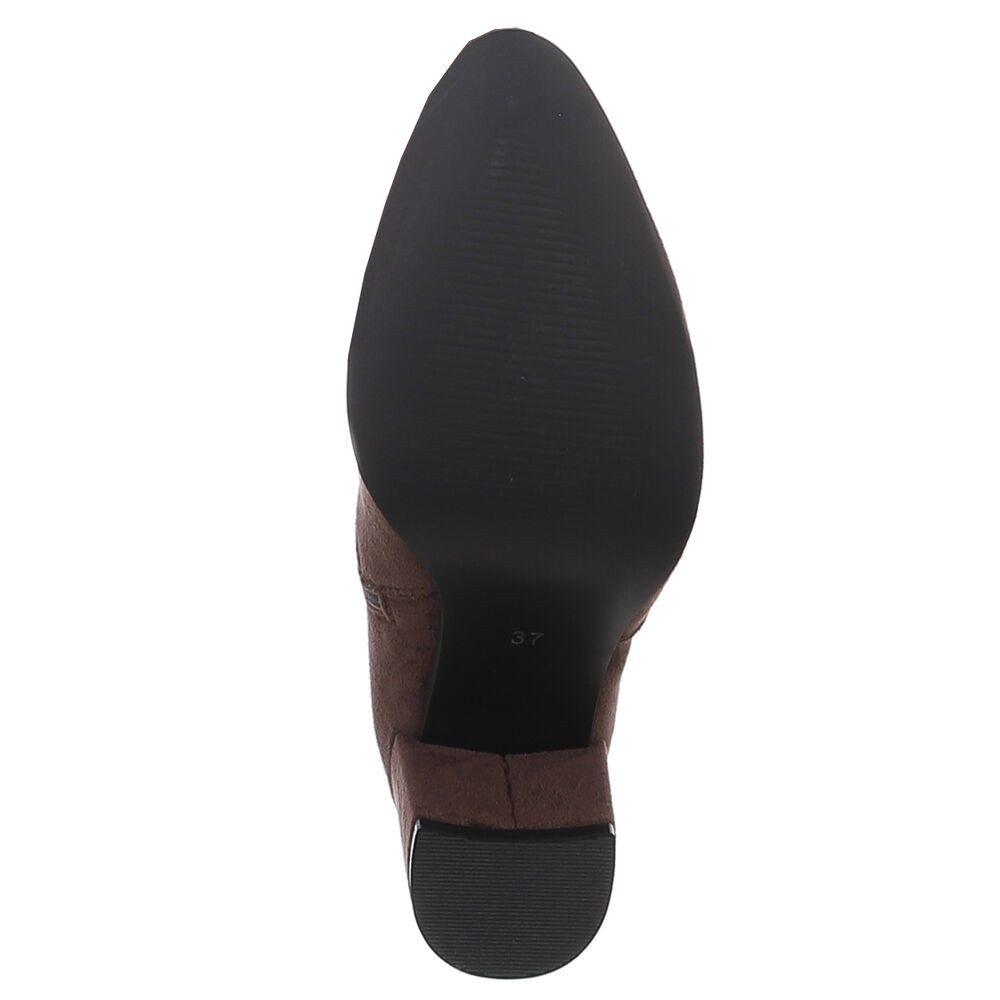 Ital-Design Elegante Overknee-Stiefel mit Blockabsatz für Damen Overkneestiefel (90152963) Blockabsatz Stiefel in Schwarz