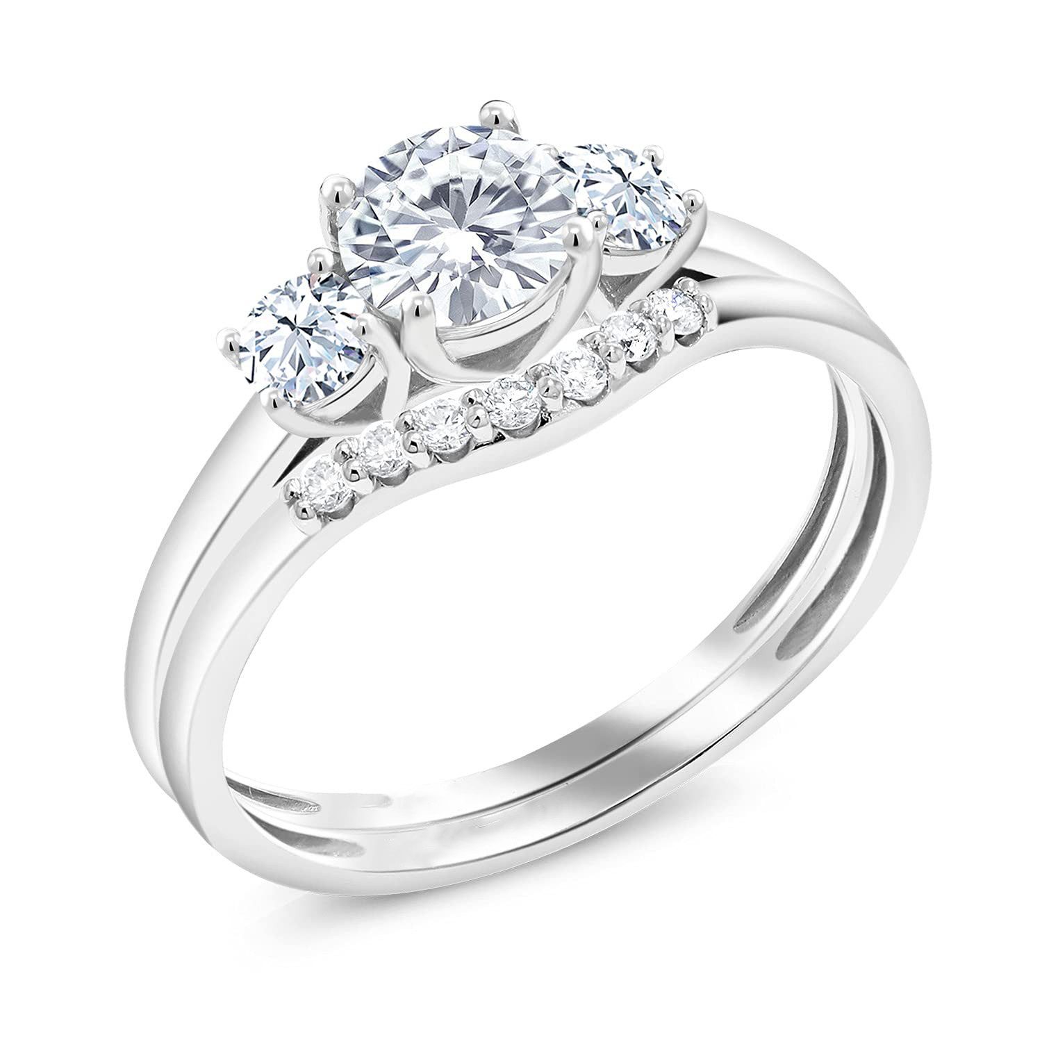Jumpeak Diamantring 585 Gold, 1 Karat runder Diamant, Damenring mit echtem Diamanten, E, vs1, 3EX, IGI-Zertifikat Damen-Diamantring, Hochzeitsgeschenk