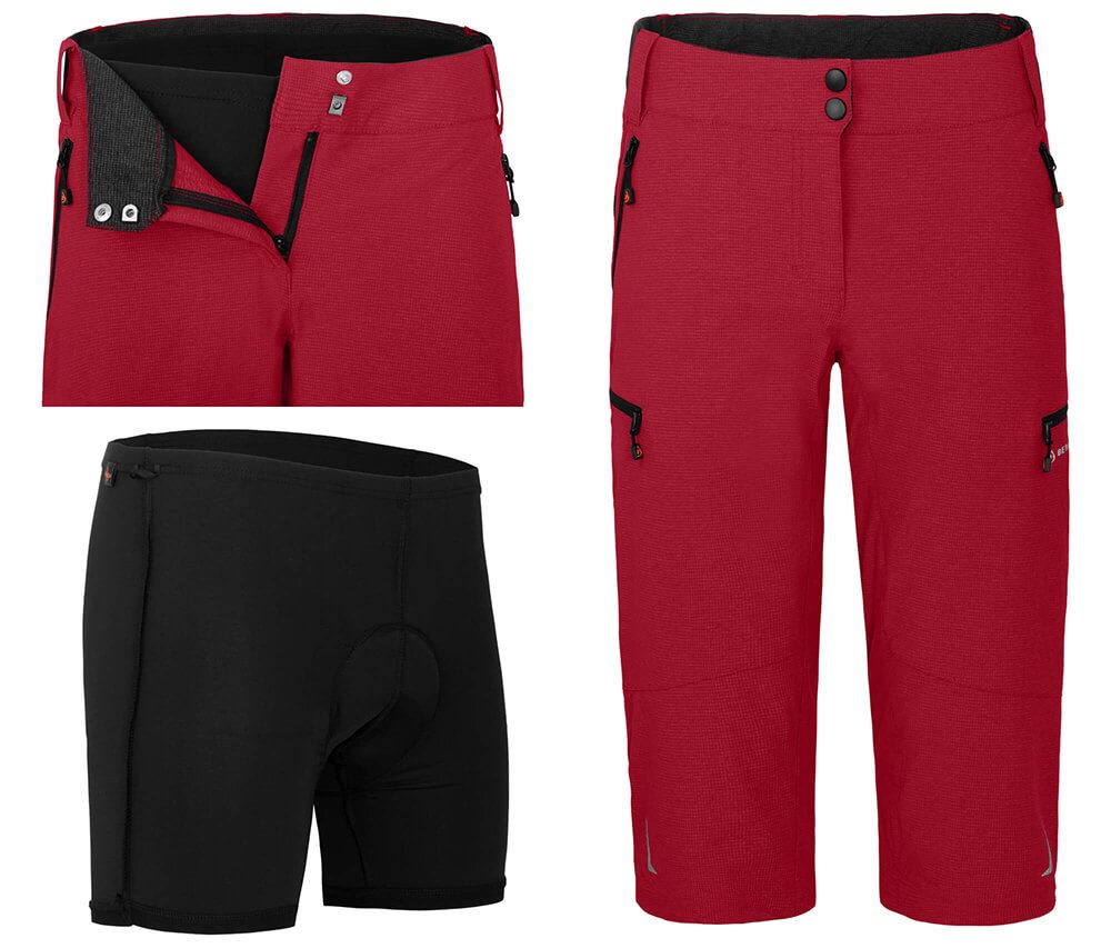 Bergson Fahrradhose VINA Capri Damen 3/4 Radhose (mit gepolsterter Innenhos günstig online kaufen