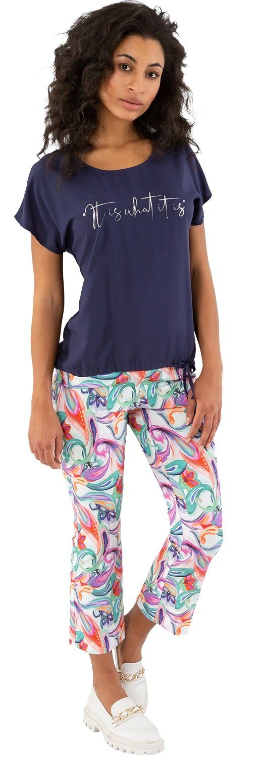 Stehmann Stoffhose Ina16-650- unten leicht ausgestellte, 6/8 Hose mit flora günstig online kaufen