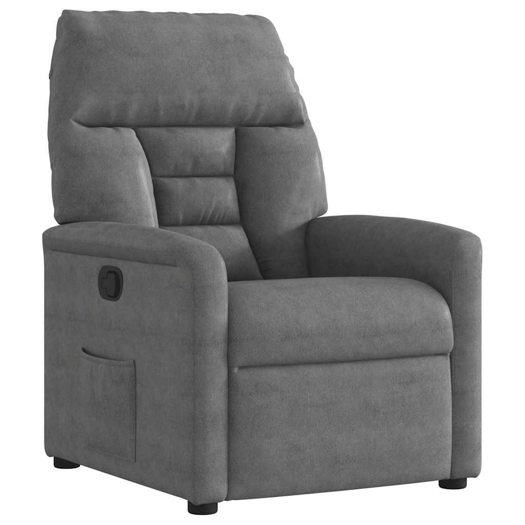 vidaXL Sessel Relaxsessel Dunkelgrau Mikrofasergewebe (1-St) günstig online kaufen