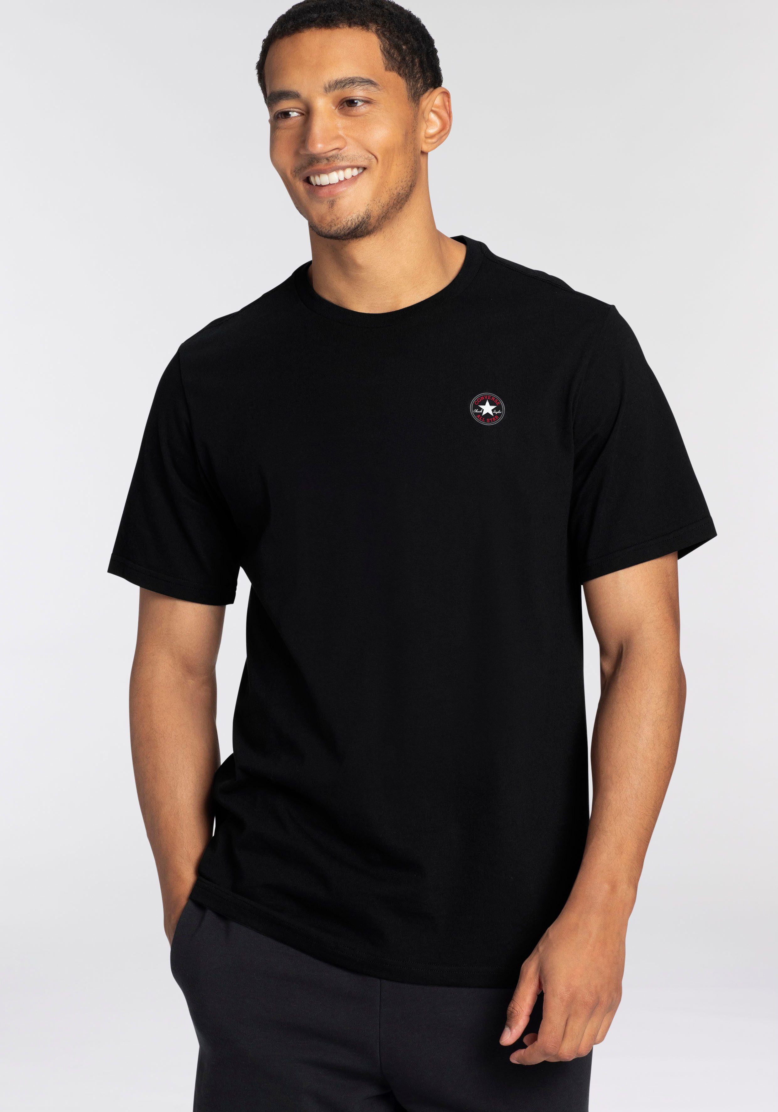 Converse T-Shirt CORE CHUCK PATCH TEE sportliche Passform, Kurzarm, für Alltag, aus Baumwolle