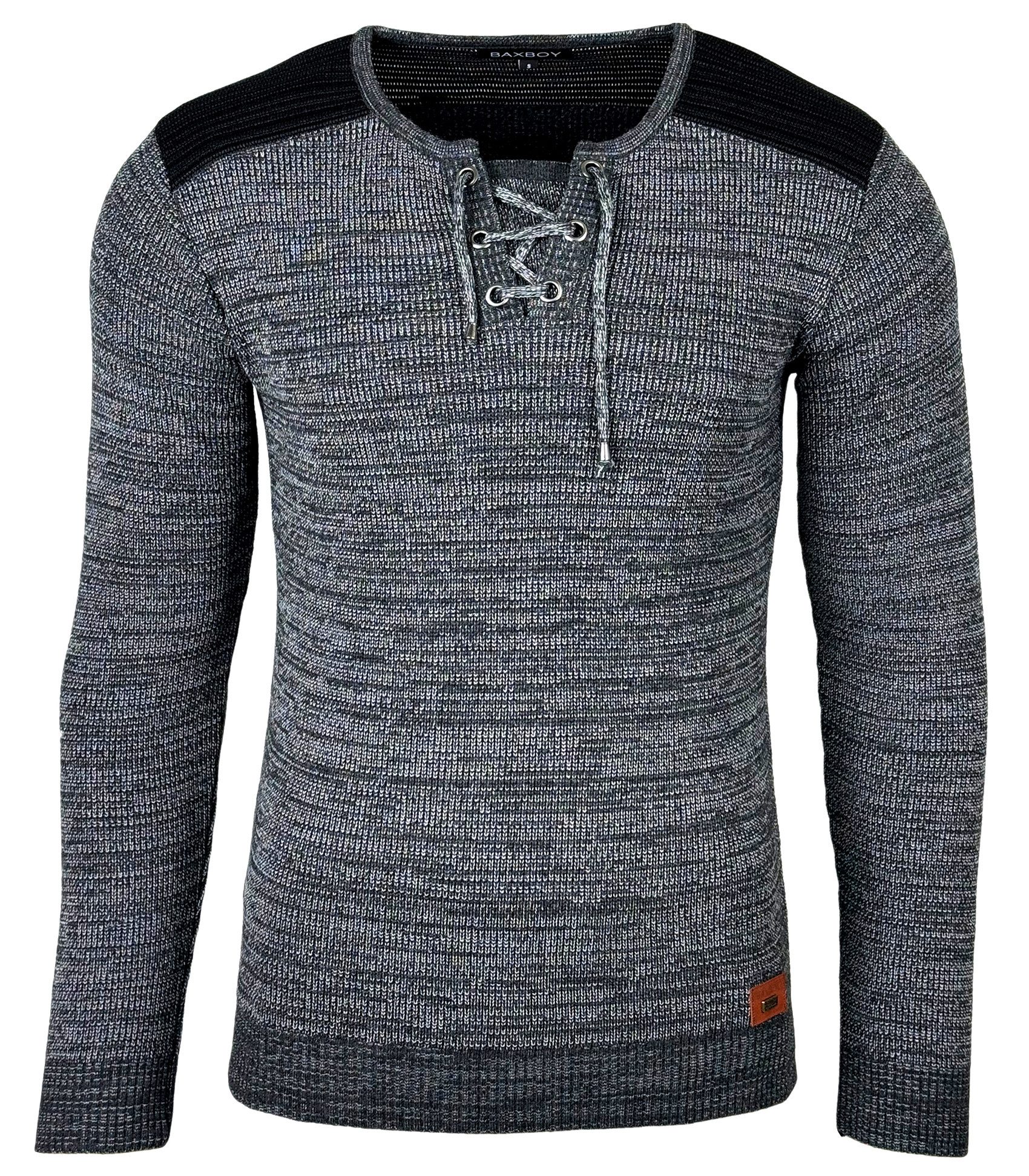 Strickpullover Baxboy Herren Pullover V-Neck Strick-Pullover Moderner Männer 52205