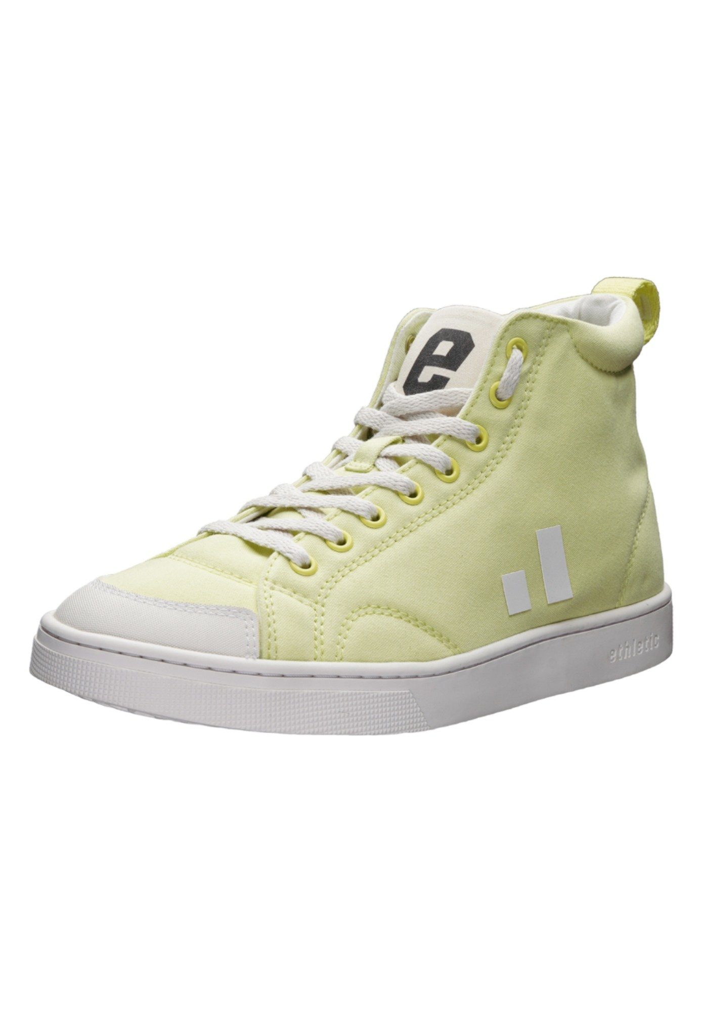 ETHLETIC Active Hi Cut Sneaker Fairtrade Produkt Lime Yellow - Just White