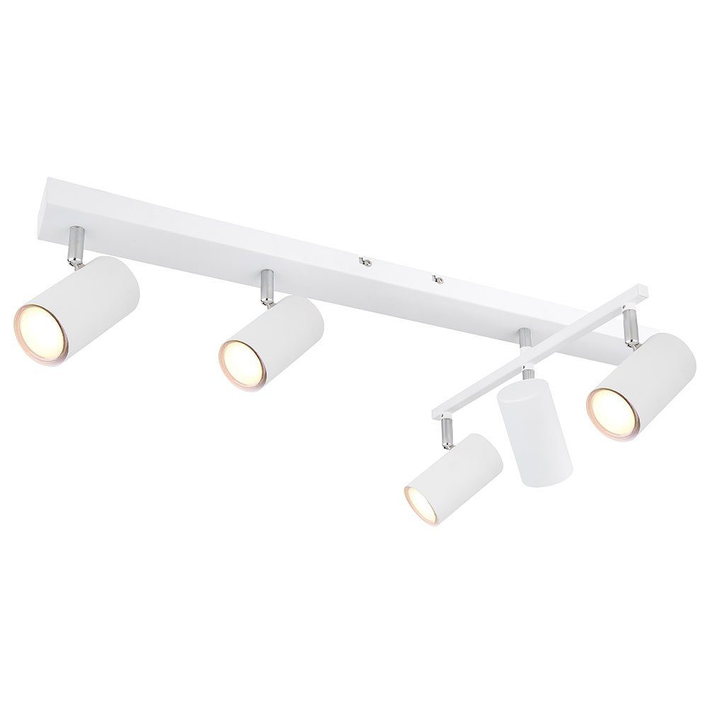 GLOBO LIGHTING Deckenspot, Leuchtmittel nicht inklusive, Deckenstrahler weiß Deckenstrahler weiß 5 flammig