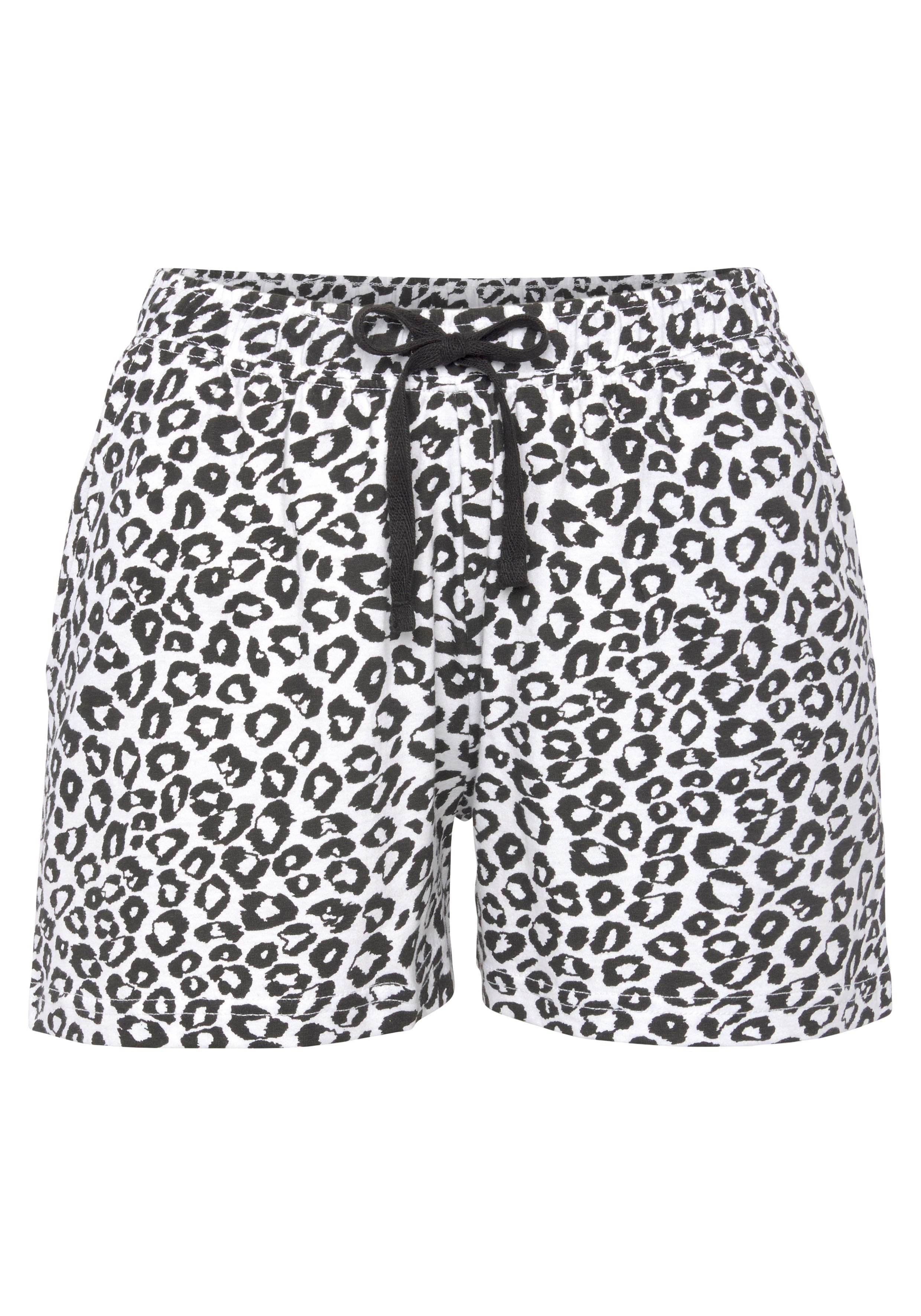 Vivance Dreams by Lascana Pyjamashorts mit Schwarz-Weiß-Druck – Bild 2 von 5