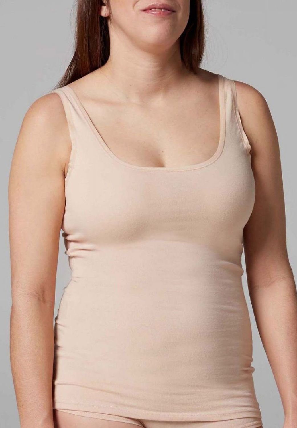 Unterhemd Skiny Cotton Doppelpack im Beige Unterhemd Advantage (2-St) klassisches Damen