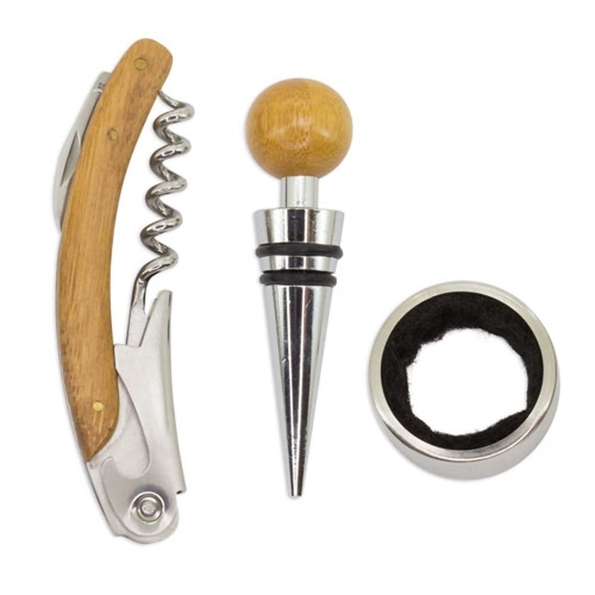 CN Club Nautico Weinflaschenöffner Bambus Weinset "Siena"