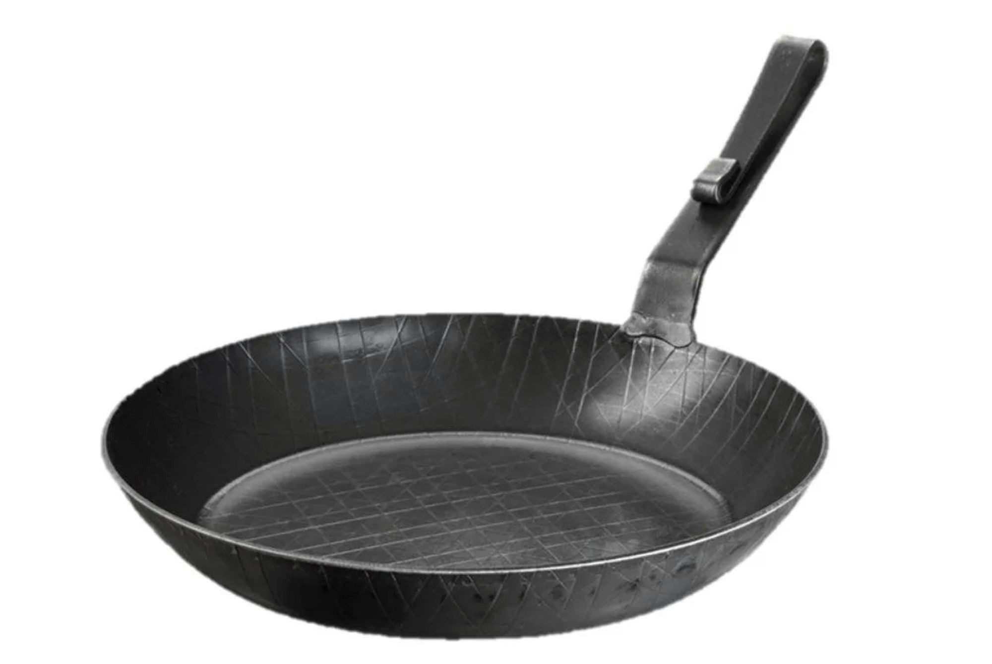 Westfalia Werkzeug Bratpfanne Schmiedeeiserne Bratpfanne, mit kurzem Hakenstiel, Ø 24 x 4 cm