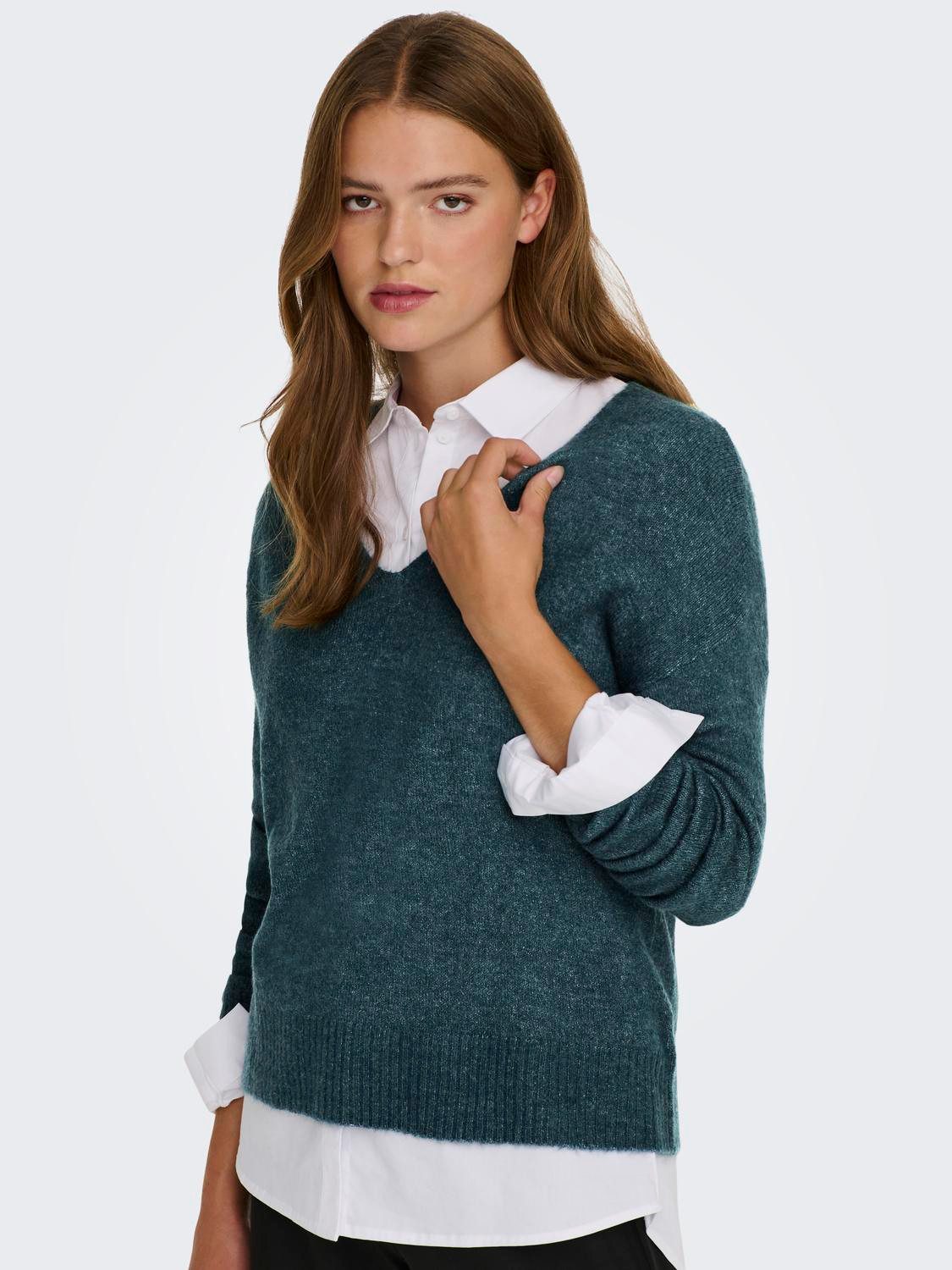 JDY V-Ausschnitt-Pullover JDYELANORA L/S V-NECK PULLO. günstig online kaufen