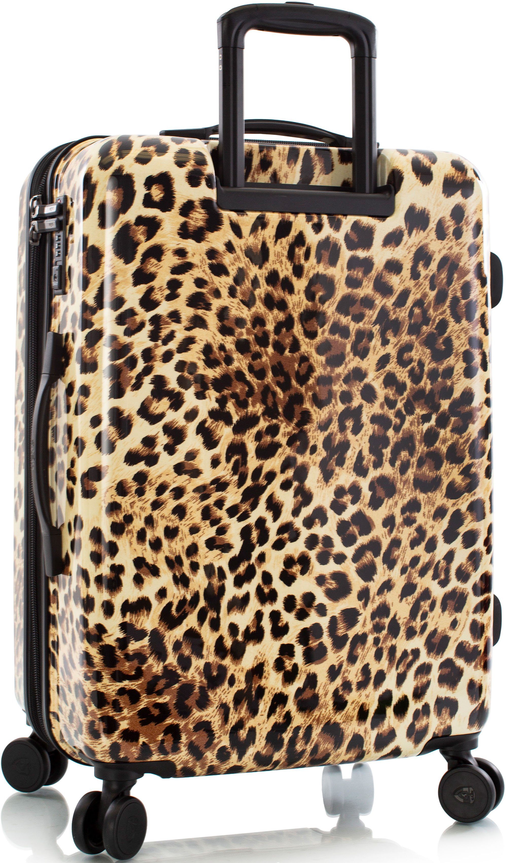 4 66 mit Brown Leopard cm, Heys Volumenerweiterung Hartschalen-Trolley Rollen, Leopard,