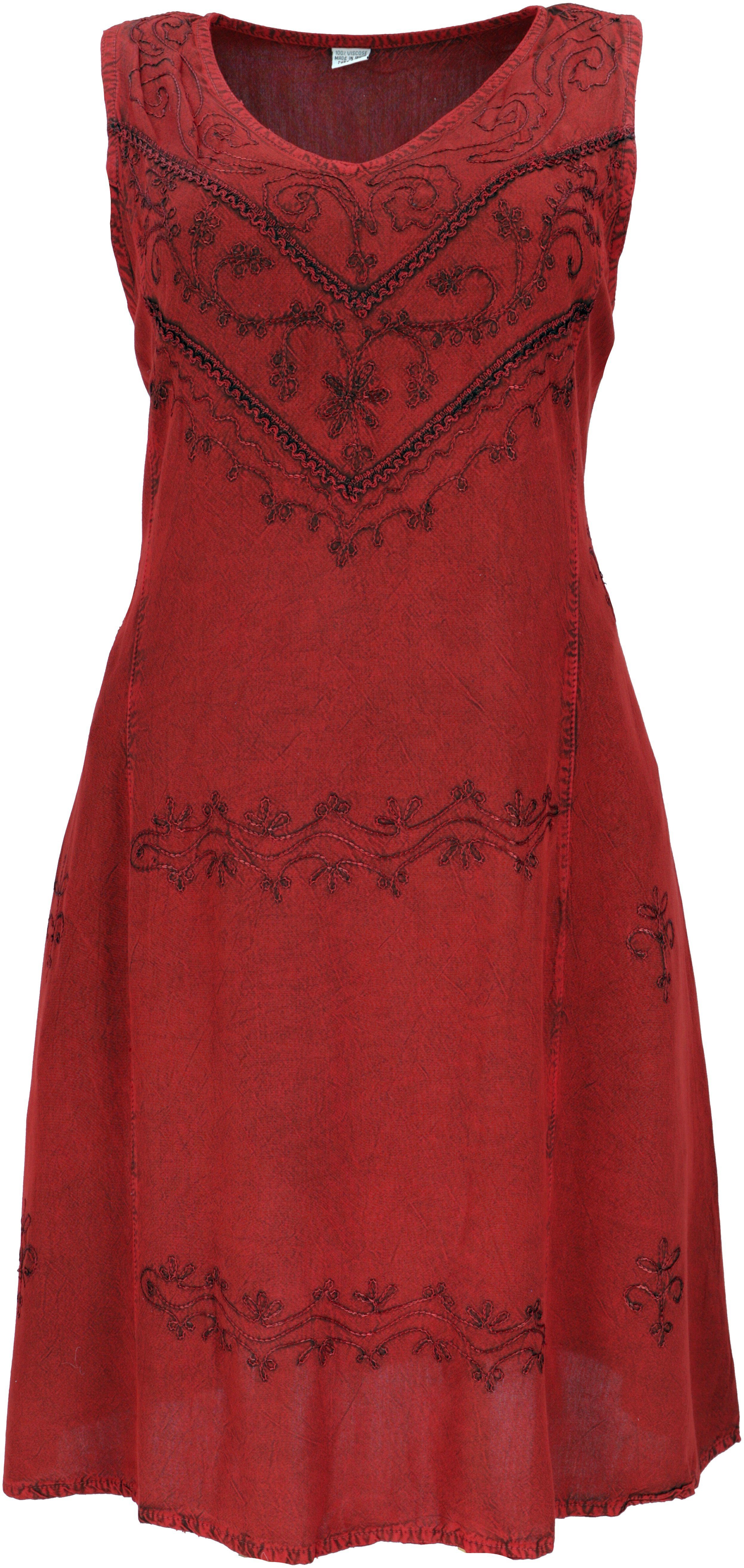 Guru-Shop Midikleid Besticktes Boho Sommerkleid, Midikleid,.. günstig online kaufen
