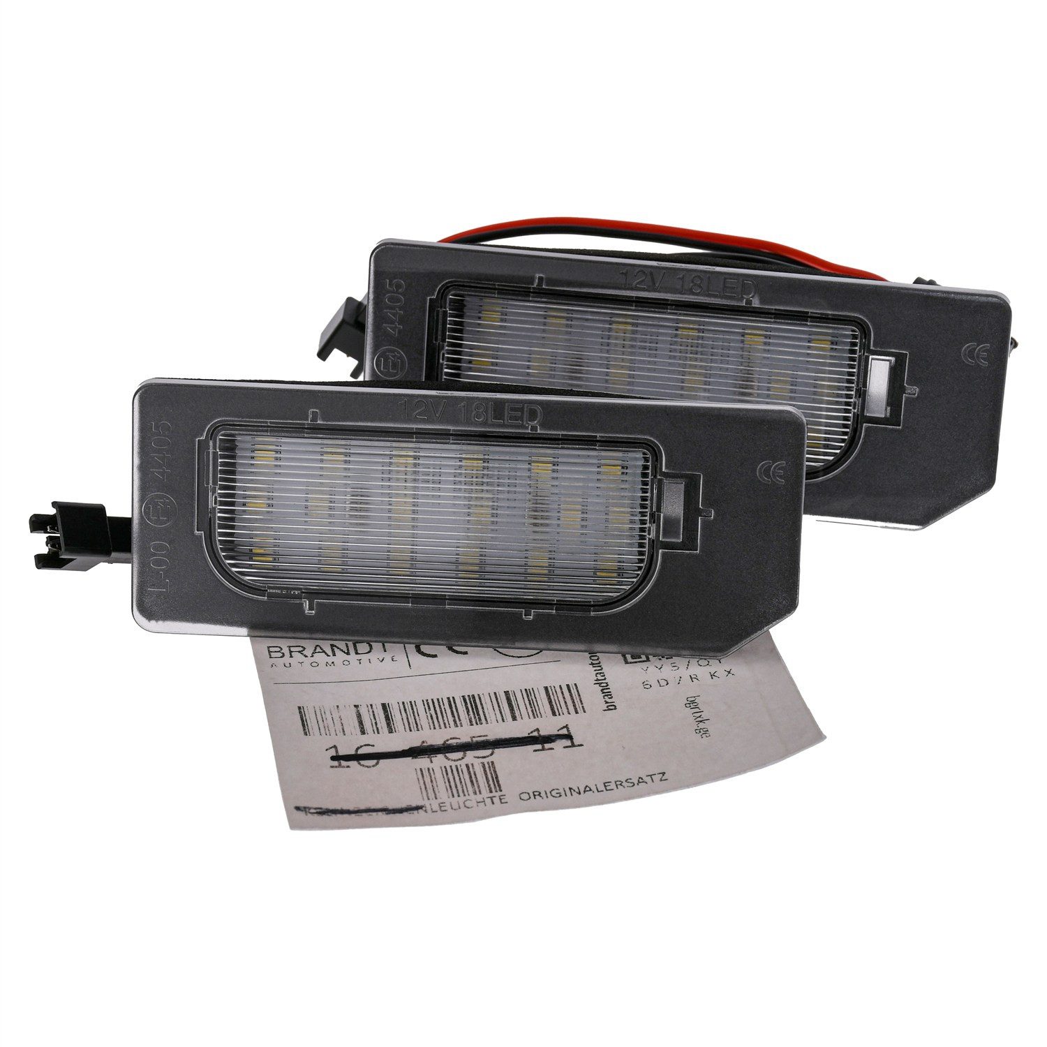 BRANDT AUTOMOTIVE KFZ-Ersatzleuchte LED Kennzeichenleuchten Auto Kennzeichenbeleuchtung + Kabel, für Mitsubishi ASX I (10–20); i-MiEV I (09–15); Outlander II (06–1...