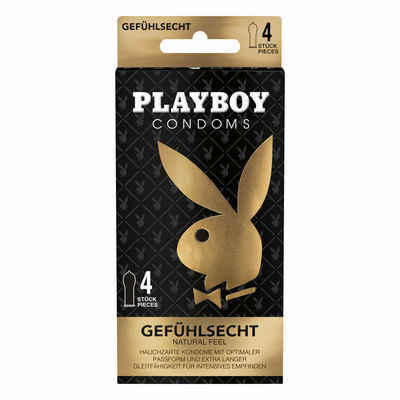 Playboy Condoms Kondome Gefühlsecht Packung, 4 St.