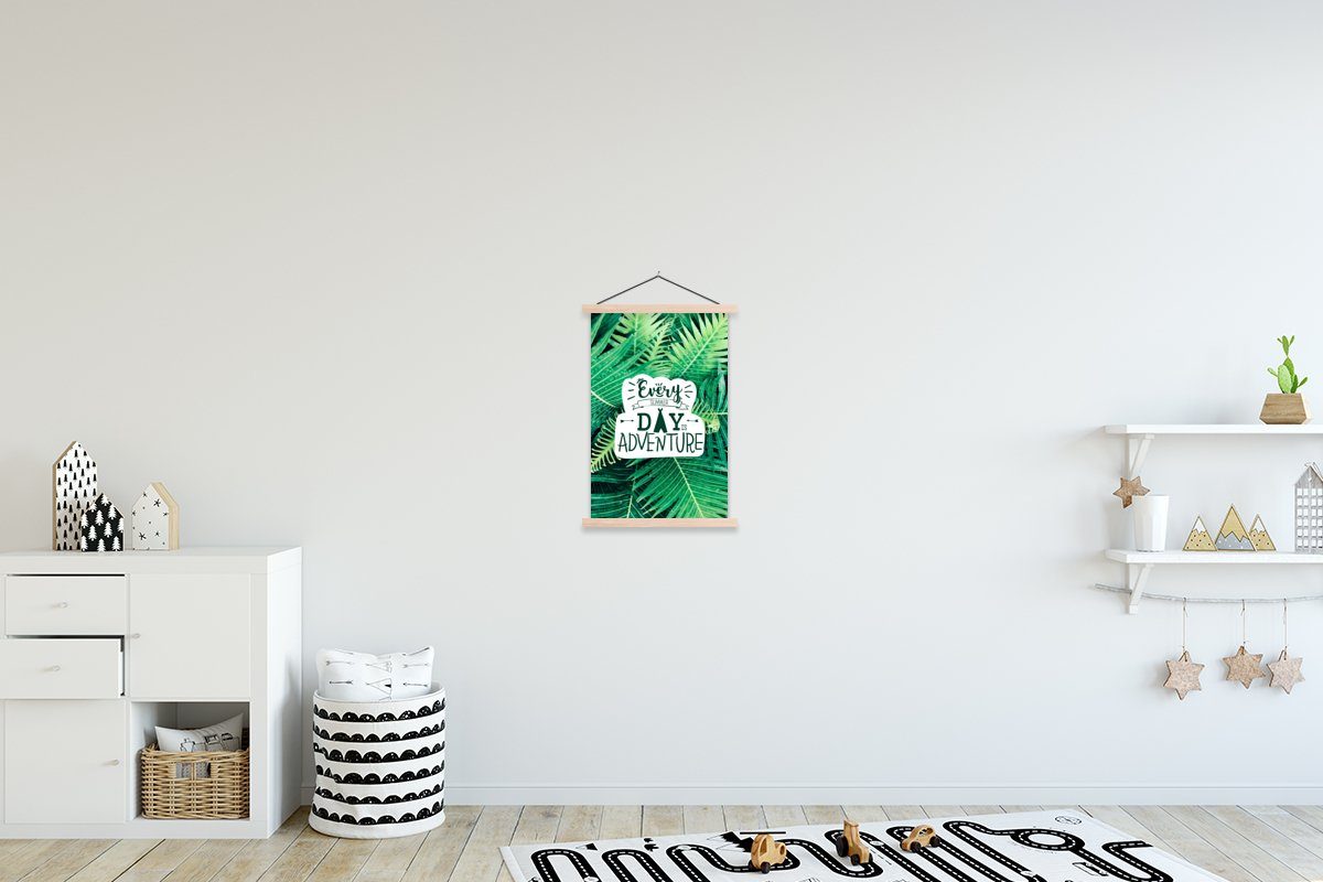 MuchoWow Poster Sommer Wohnzimmer, Bilderleiste, - (1 St), - Pflanzen, Posterleiste, für Zitate Textilposter Magnetisch