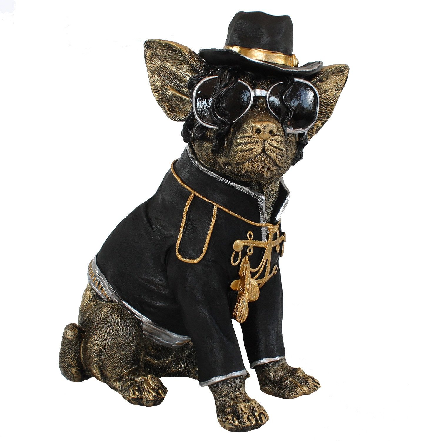 Tierfigur Hundefigur "King of Paws" Tierfigur handbemalt