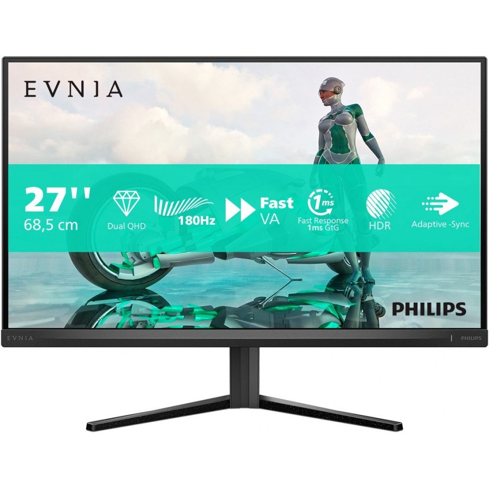Philips 27M2N3500NL Gaming Monitor QHD dunkelgrau 27 Zoll Gaming-Monitor (2560 x 1440 Pixel px, QHD, 0.5 ms Reaktionszeit, Entspiegelt, 180 Hz für flüssiges Gameplay)