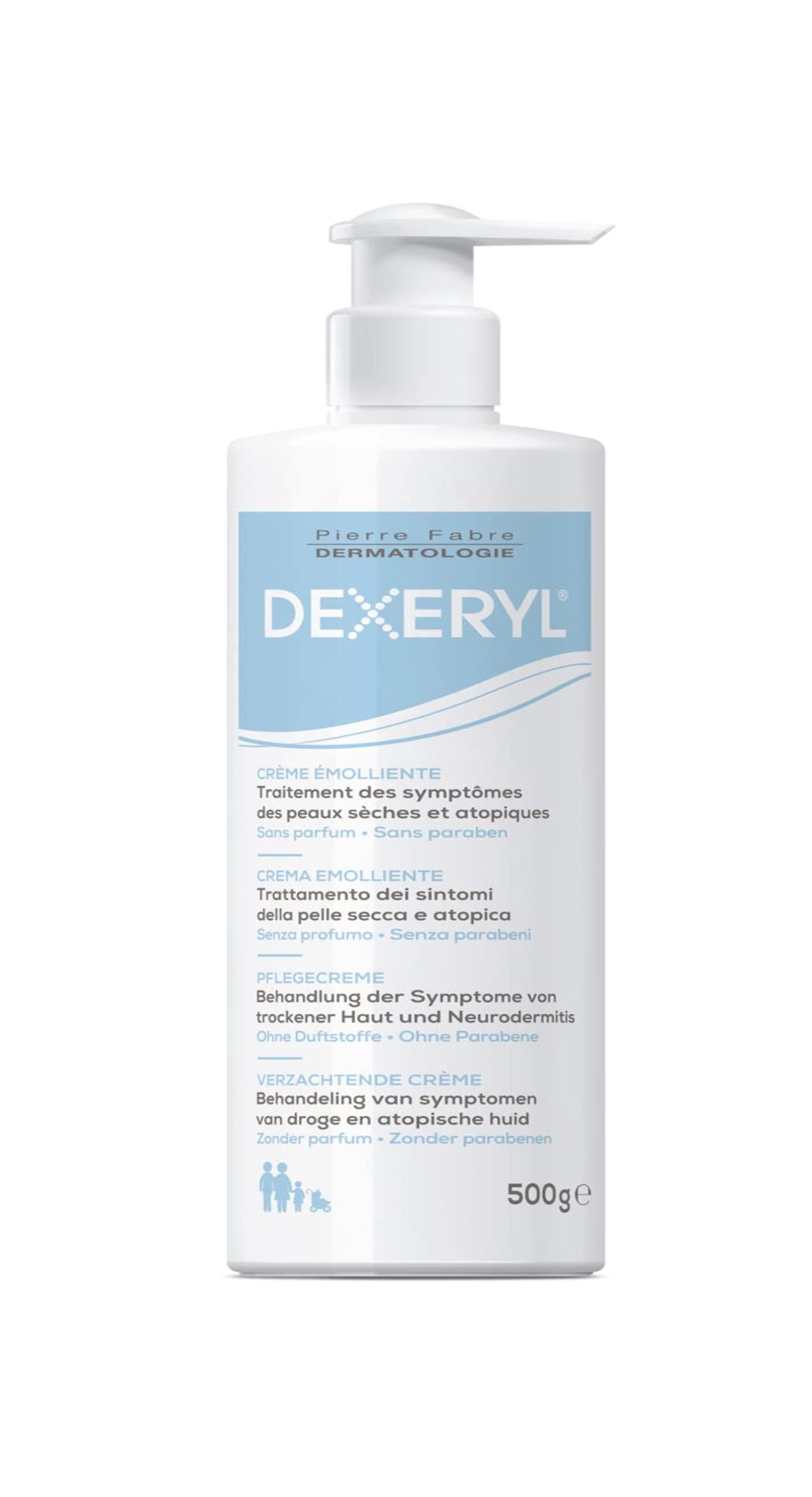 Dexeryl Hautcreme Intensive Pflege bei trockener Haut & Neurodermitis 250g Ohne Duftstoffe, Medizinische Hautpflege für sehr trockene Haut