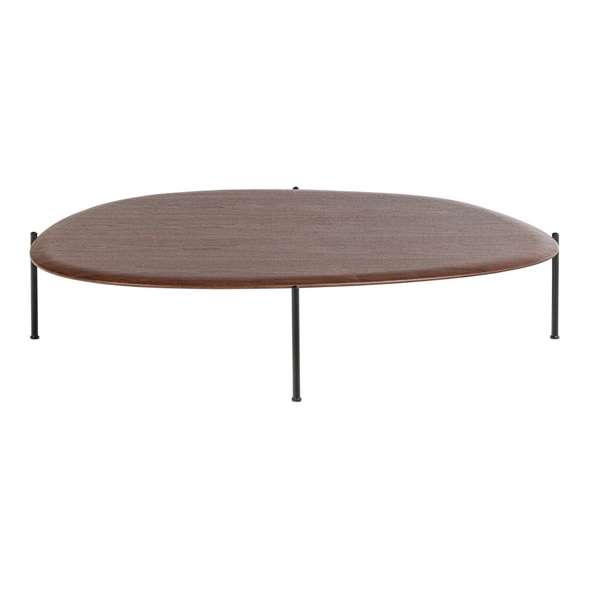 WOOOD Couchtisch Kota - MDF & Holzfurnier Braun, Luftiges & organisches Design, schlanke Beine – Bild 4 von 5