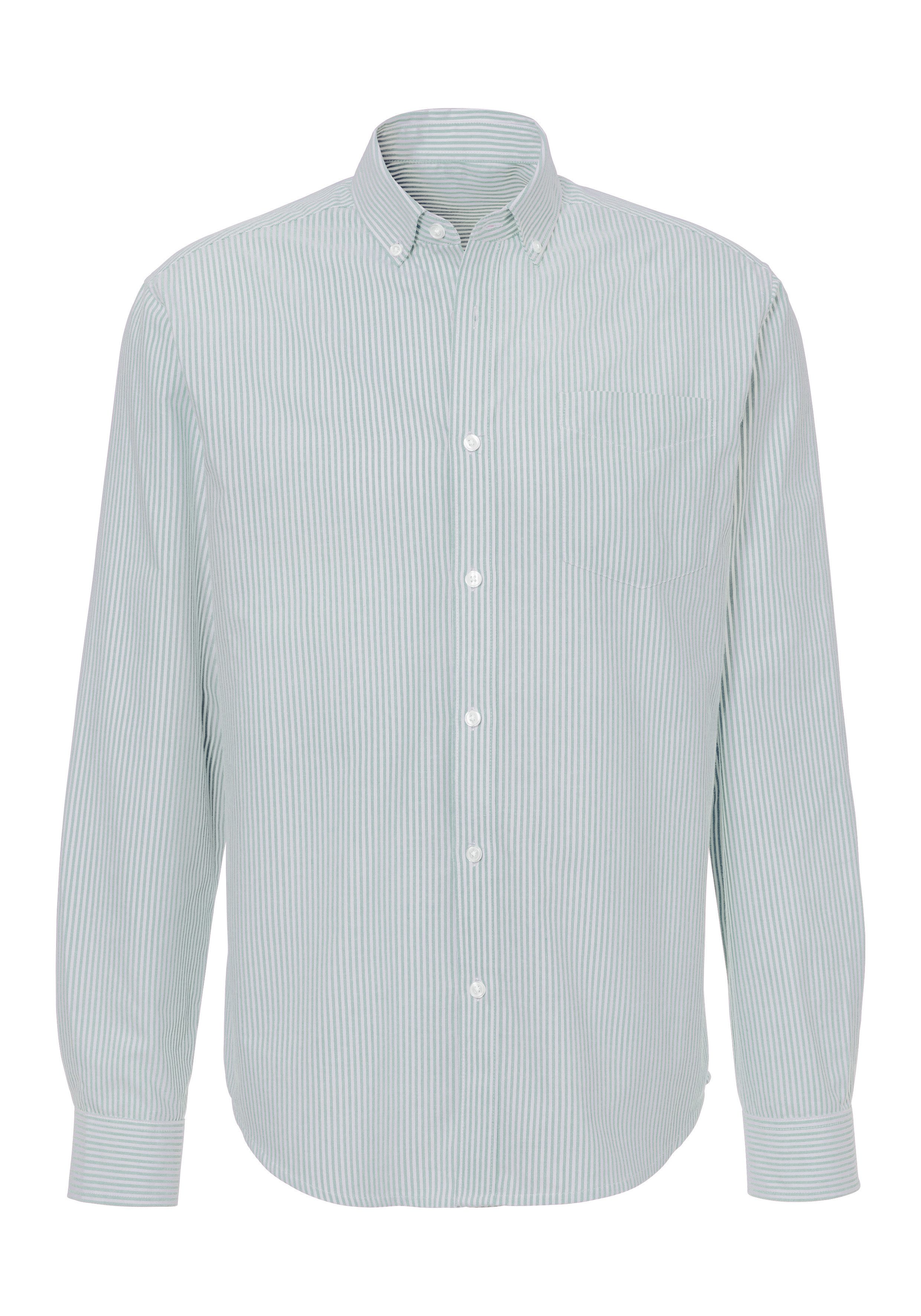 H.I.S Langarmhemd Regular-fit Oxfordhemd langarm mit Button-down-Kragen aus günstig online kaufen