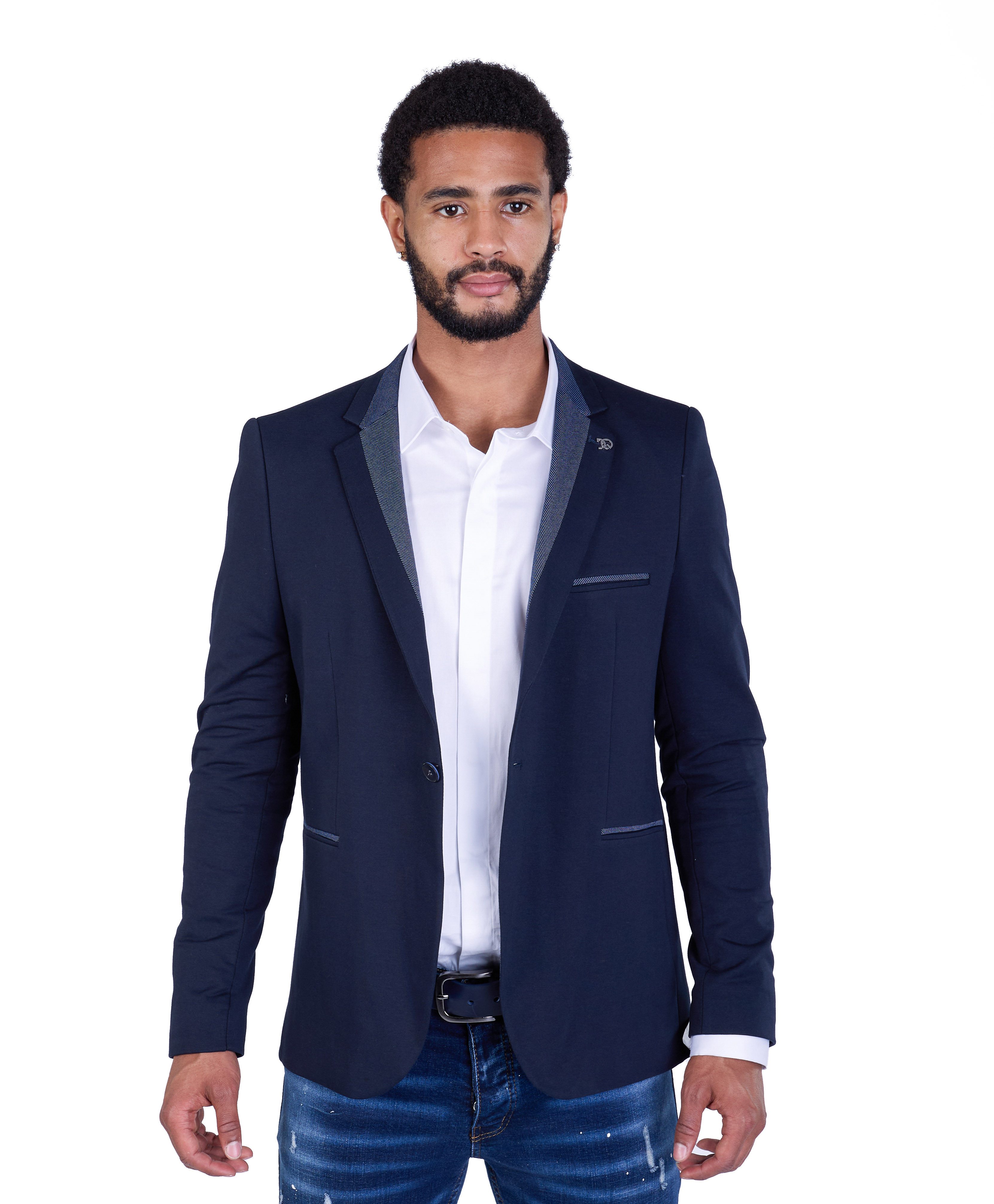 Denim Distriqt Jerseysakko Sportliches Jersey Sakko günstig online kaufen