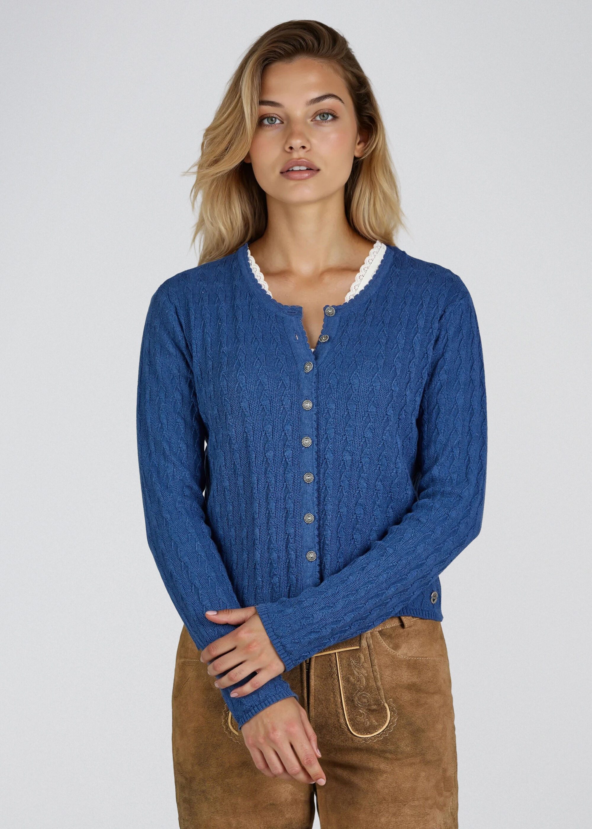 Spieth & Wensky Trachtenstrickjacke Hummeltal (1-tlg) mit klassischem Zopfmuster