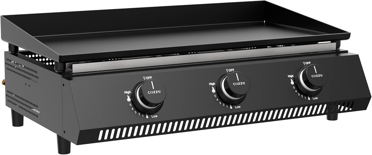 COZZE Elektrogrill COZZE Plancha Grill Tragbar G-700 mit 3 Brennern 50 mbar