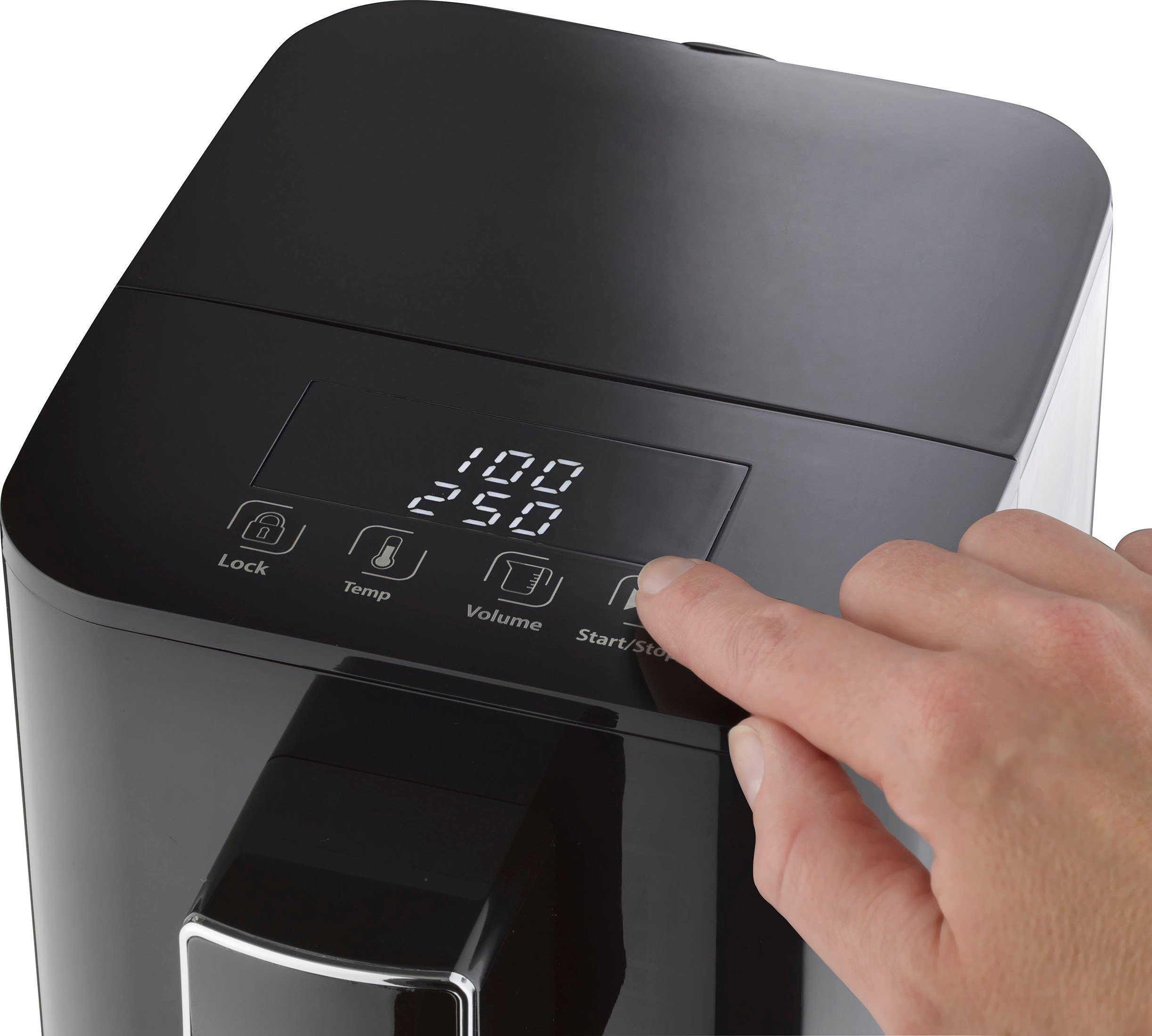 Caso Heißwasserspender HW550, 2600 W, 7 verschiedene Temperaturstufen, abnehmbarer Wassertank 2,9 Liter