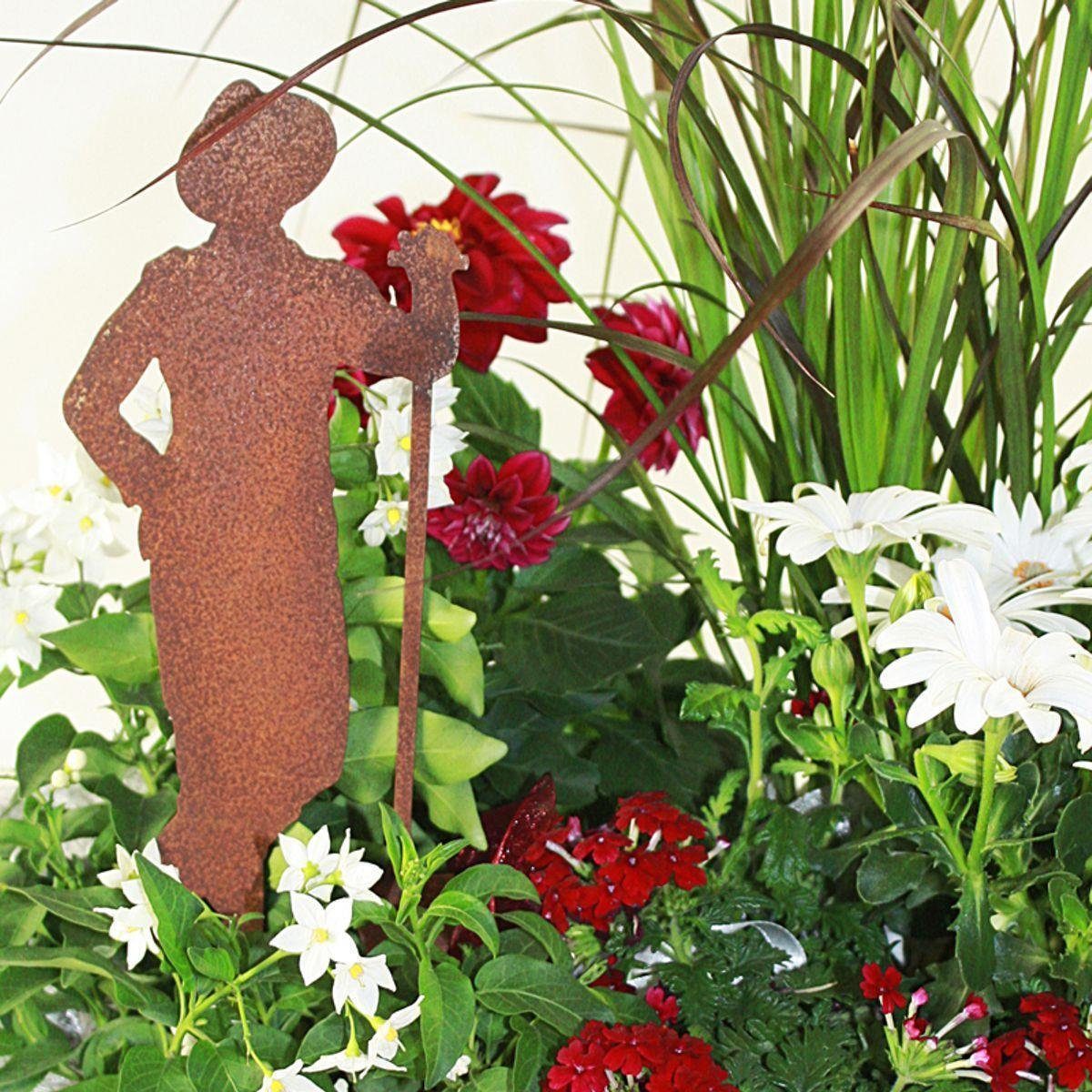 440s Gartenfigur 440s RostSpieß FigurGärtner Paul mit Schaufel, (Stück)