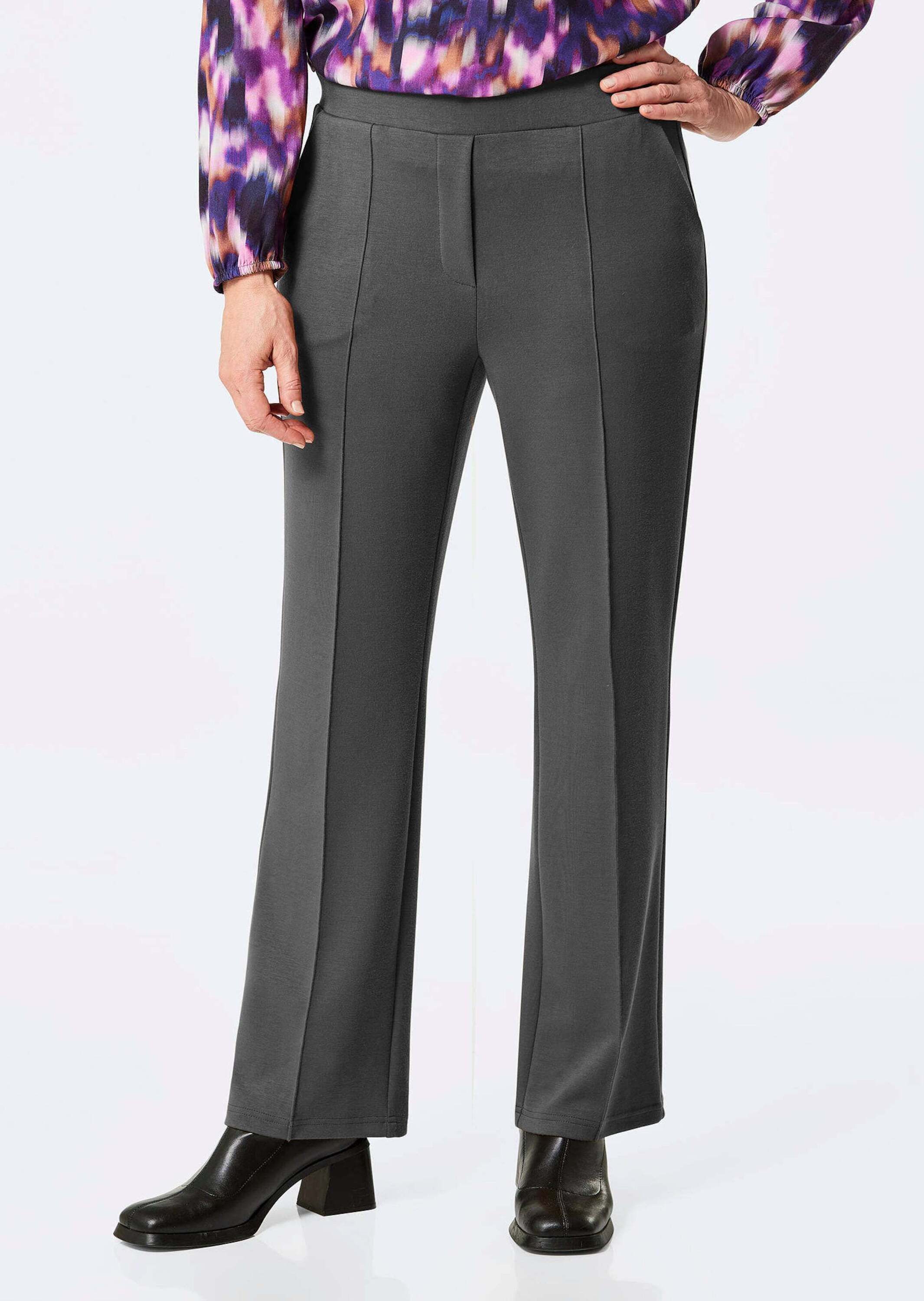 GOLDNER Stoffhose Kurzgröße: Weite Stoffhose VERA mit Biesen Lange Hose mit günstig online kaufen