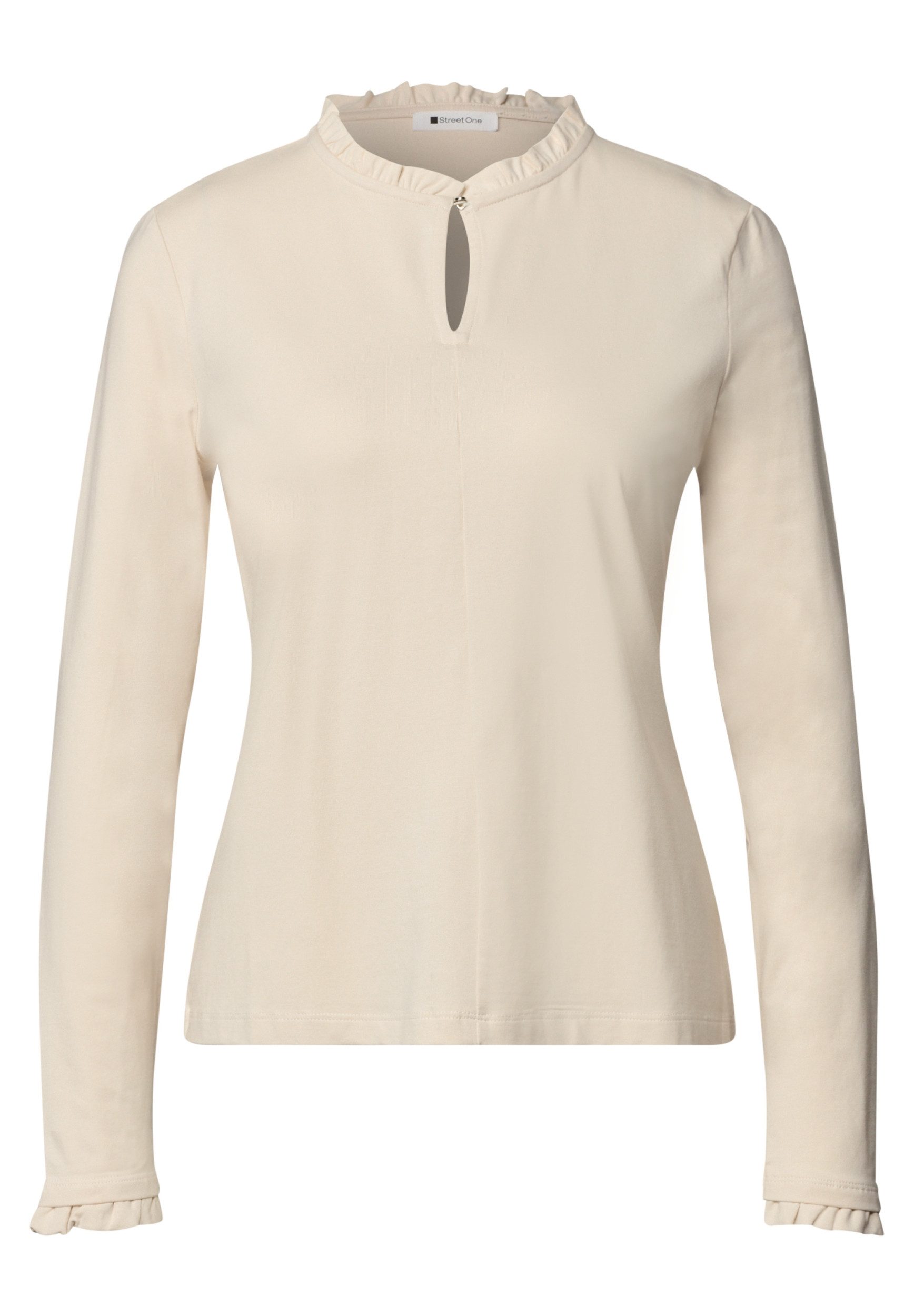 STREET ONE T-Shirt LTD QR frill neck basic shirt
