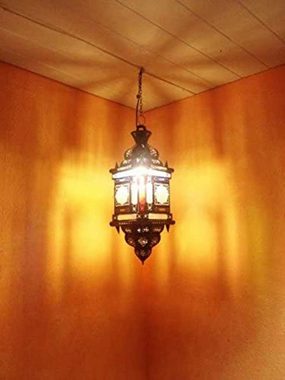 Marrakesch Orient & Mediterran Interior Deckenleuchte Orientalische Lampe Pendelleuchte Bunt Ayam 70cm, ohne Leuchtmittel, Handarbeit