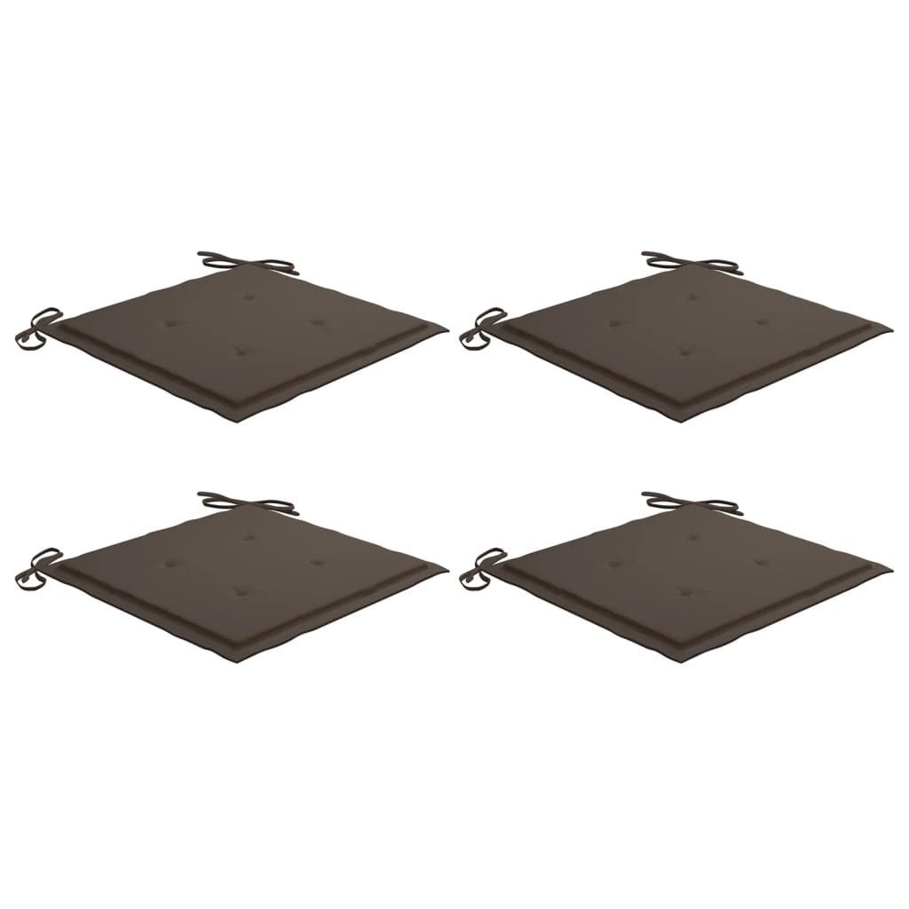 vidaXL Sitzauflage Gartenstuhl-Kissen 4 Stk. Taupe günstig online kaufen