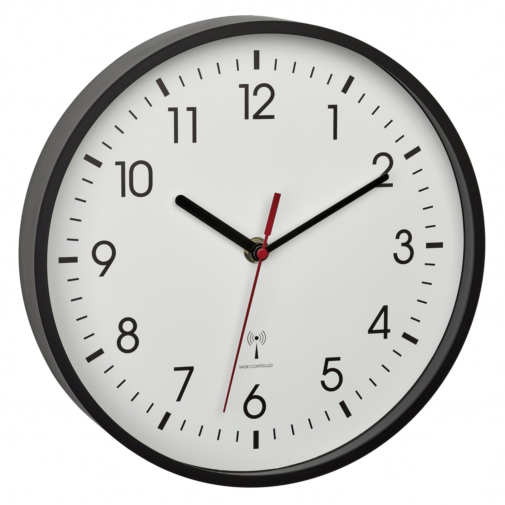 TFA Dostmann Wanduhr Aus Holz – 30 Cm, Analog, Mit 3D-Ziffern, Batteriebetrieben