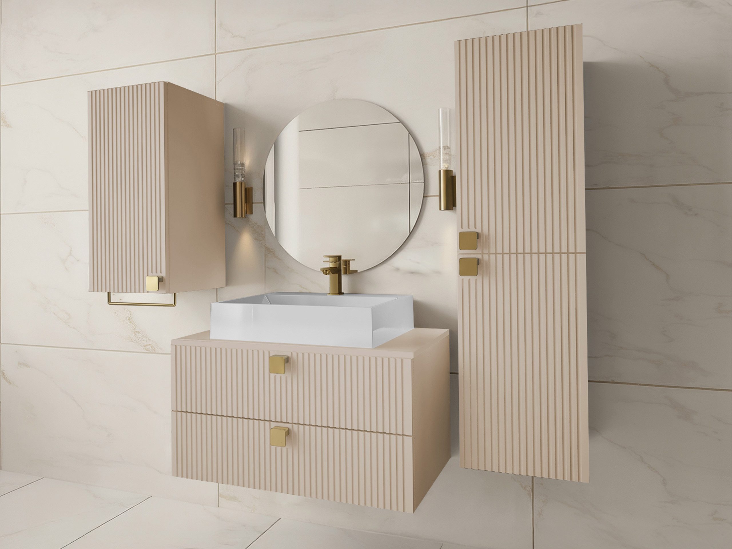 MIRJAN24 Badmöbel-Set Gariano I, (4er-Set, mit günstig online kaufen